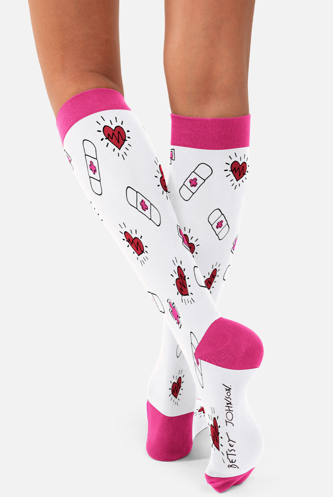 Koi Betsey Johnson Women's Compression Socks - Love and Care (2 pack)
