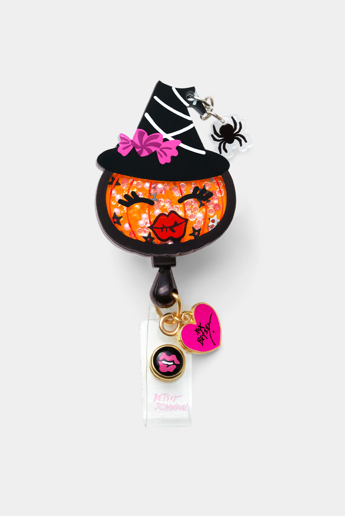 Koi Retractable Badge Reel - Witch Pumpkin