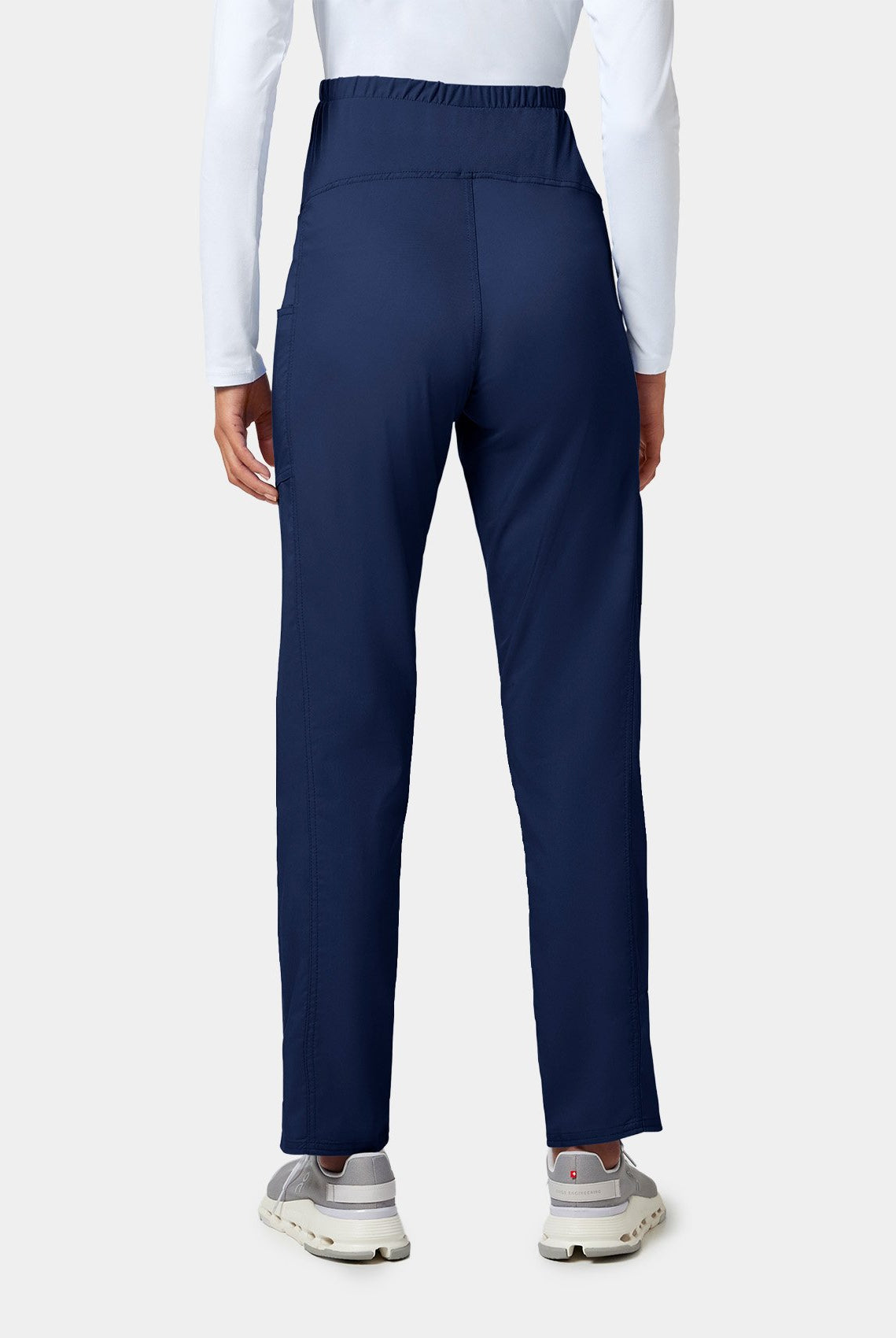 Cherokee WW Revolution Maternity Straight Leg Scrub Trousers WWE155-Navy-back