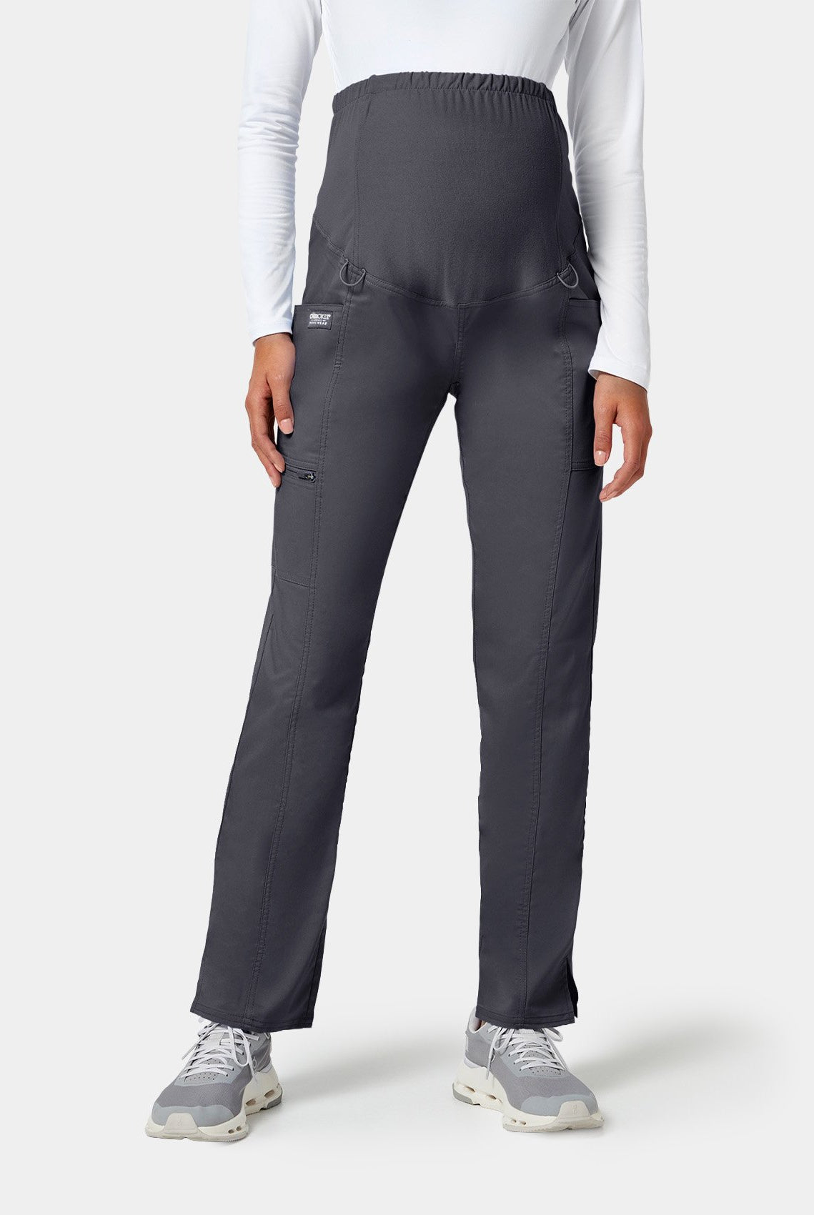 Cherokee Maternity Scrub Trousers WWE155 - Pewter - Front facing