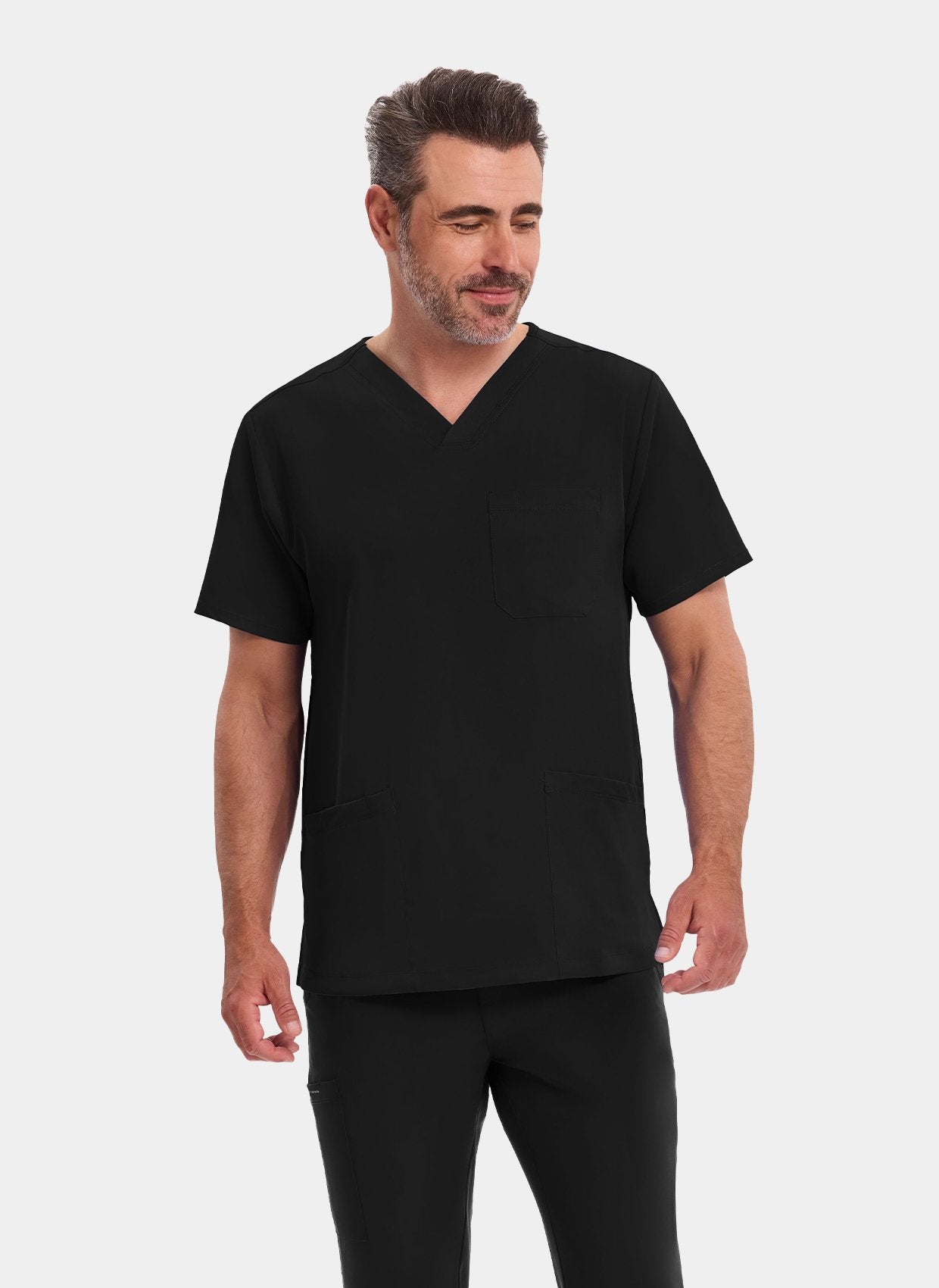 Healing Hands Mathew Scrub Top - Black