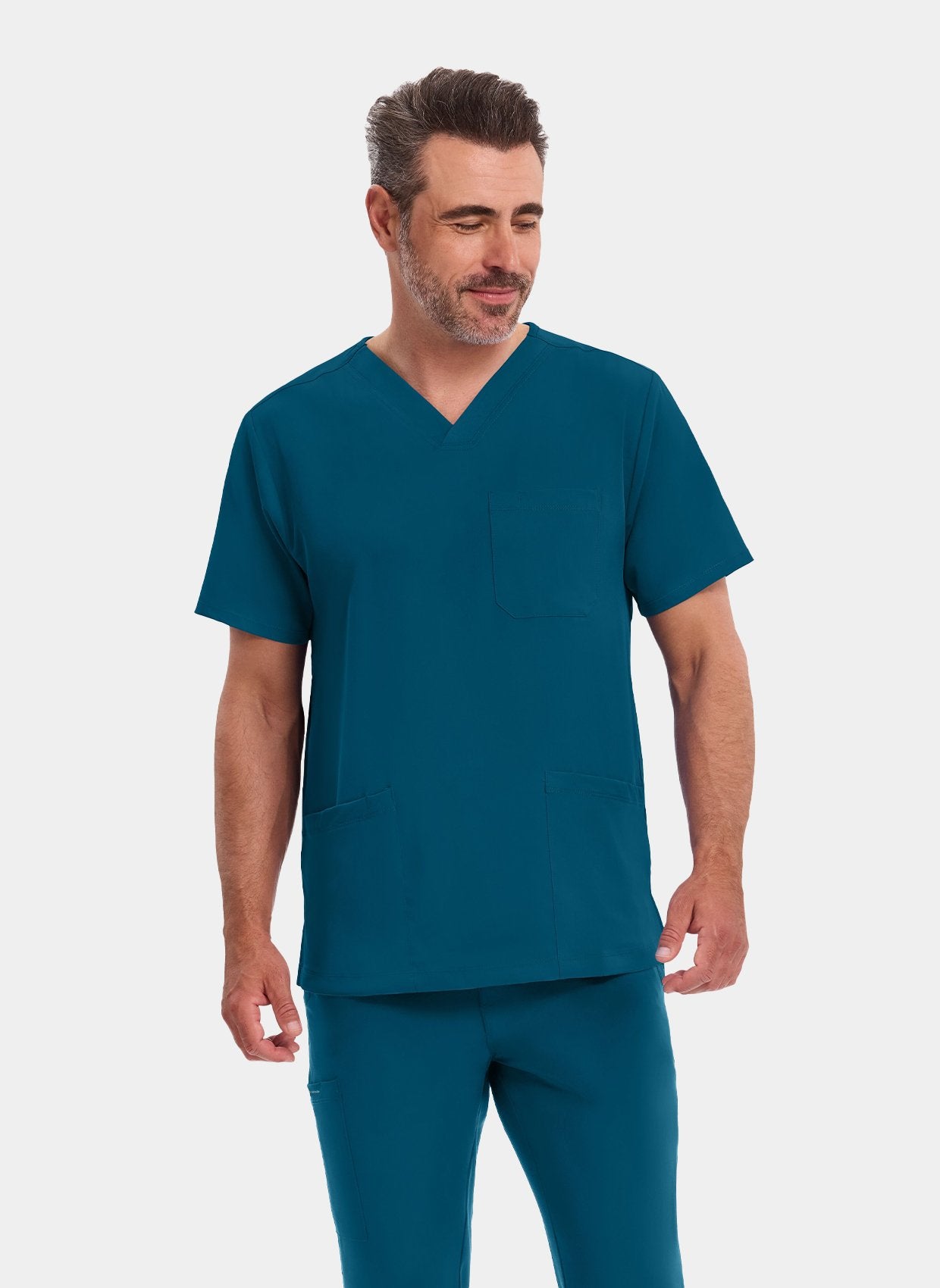 Healing Hands Mathew Scrub Top - Caribbean