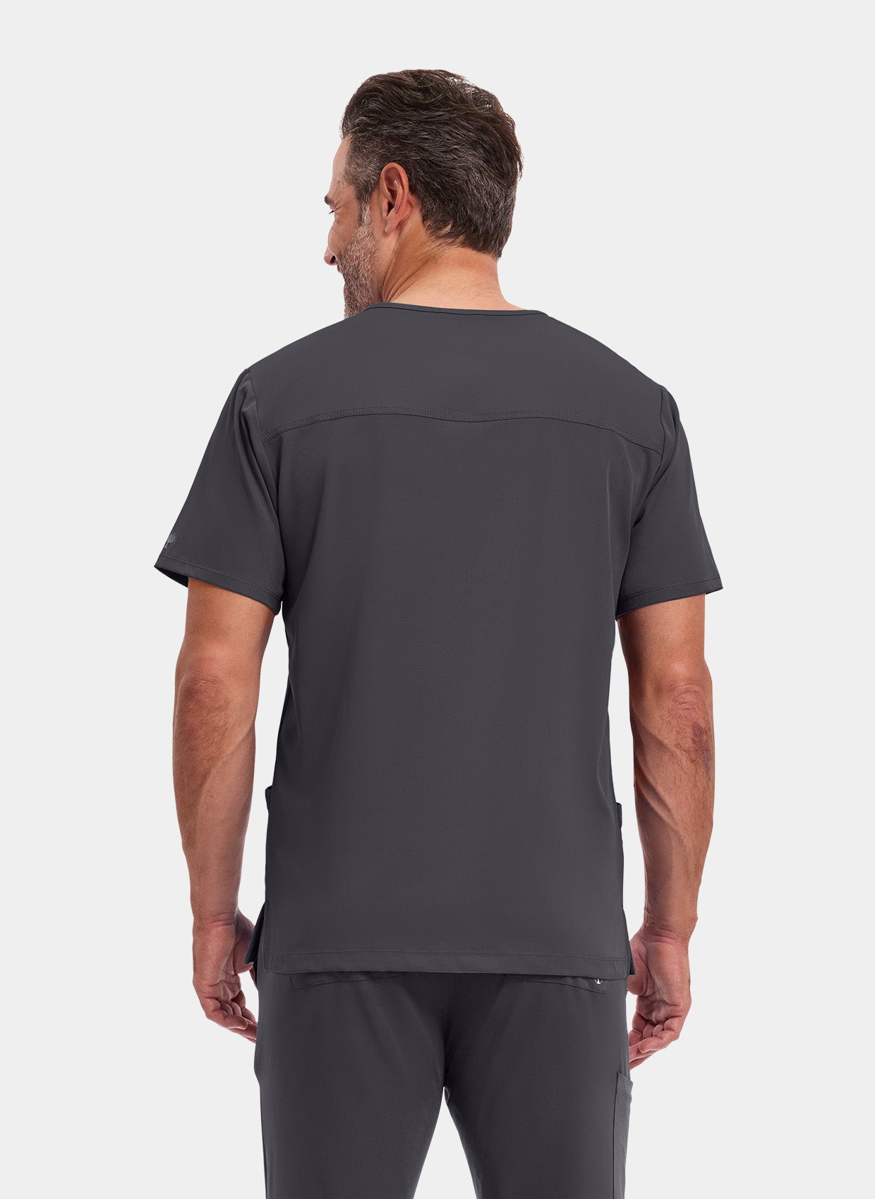 Healing Hands Mathew Scrub Top - Pewter