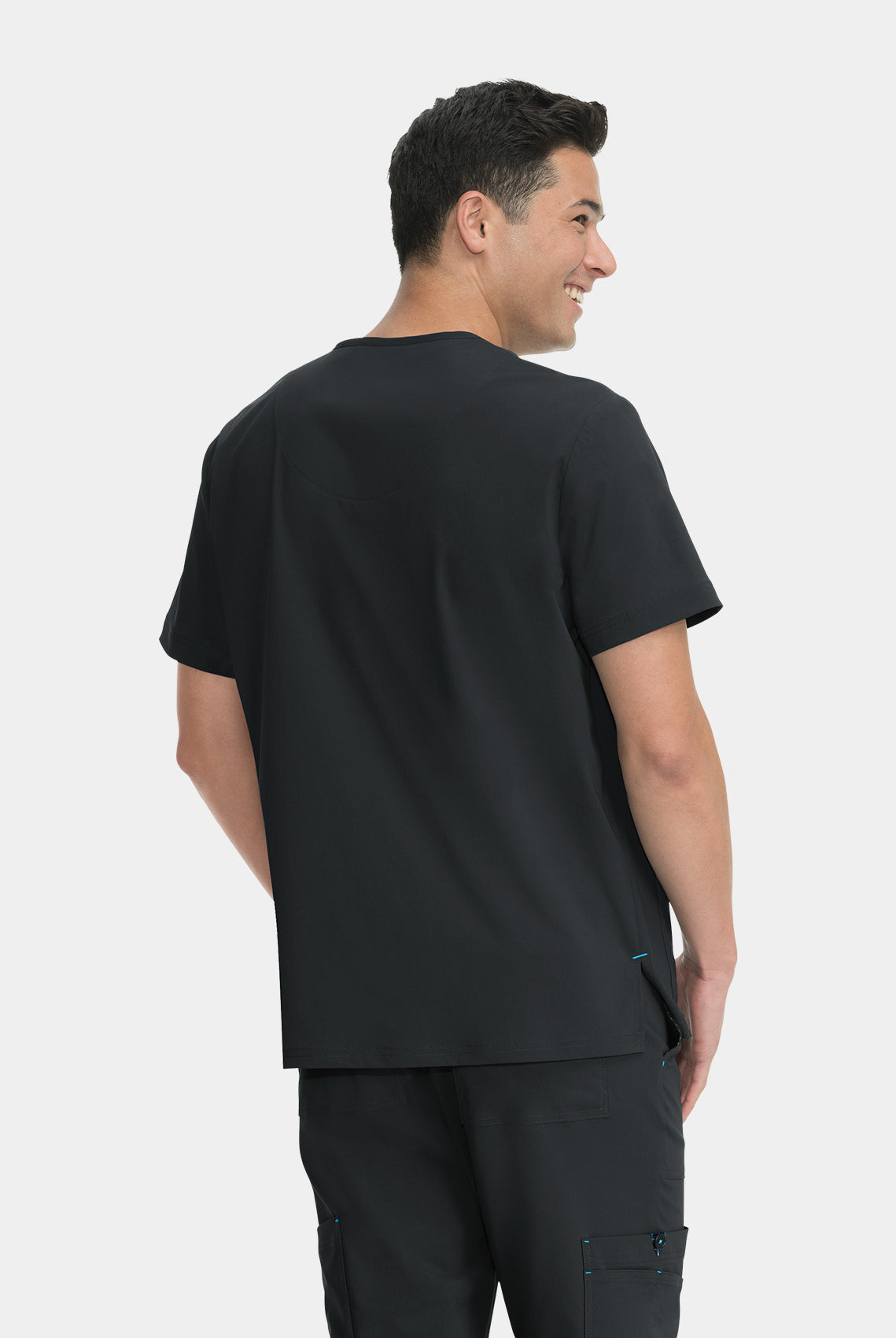 Koi Basics Bryan Scrub Top - Black - Back