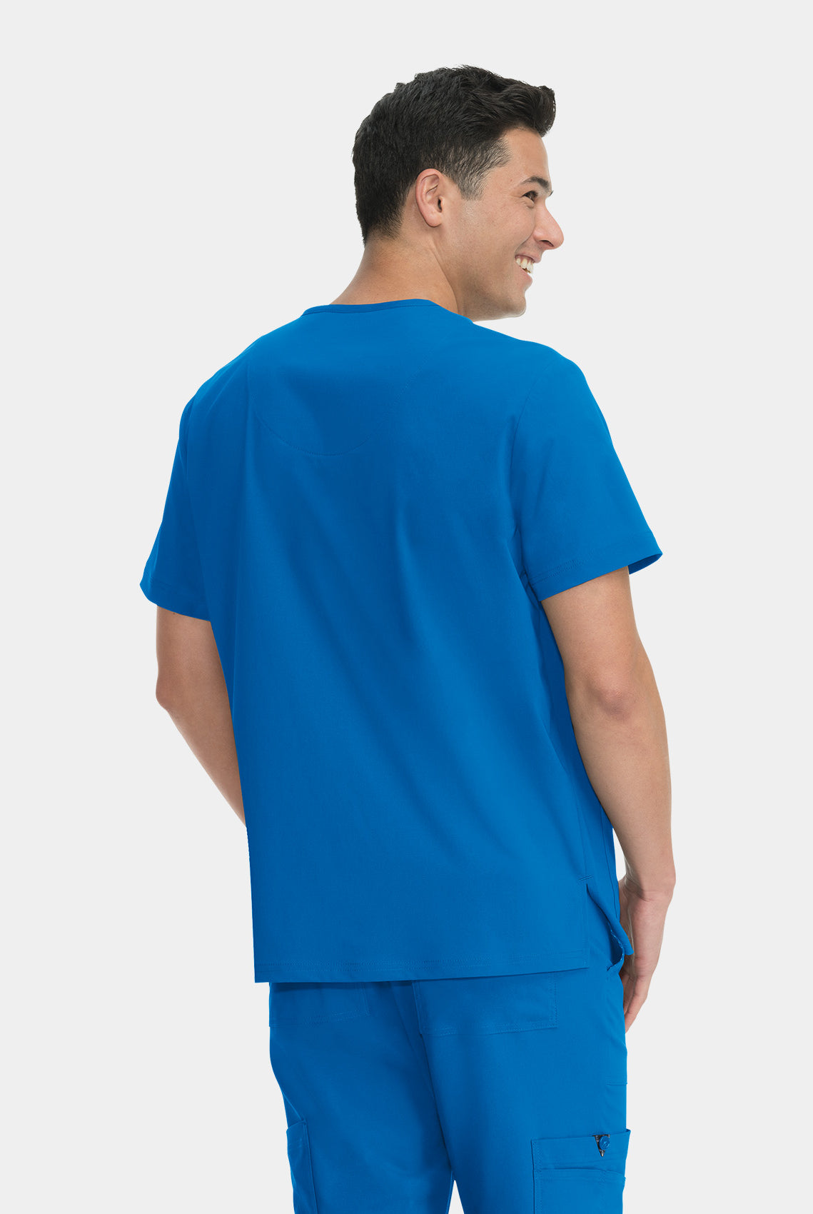 Koi Basics Bryan Scrub Top - Royal - Back