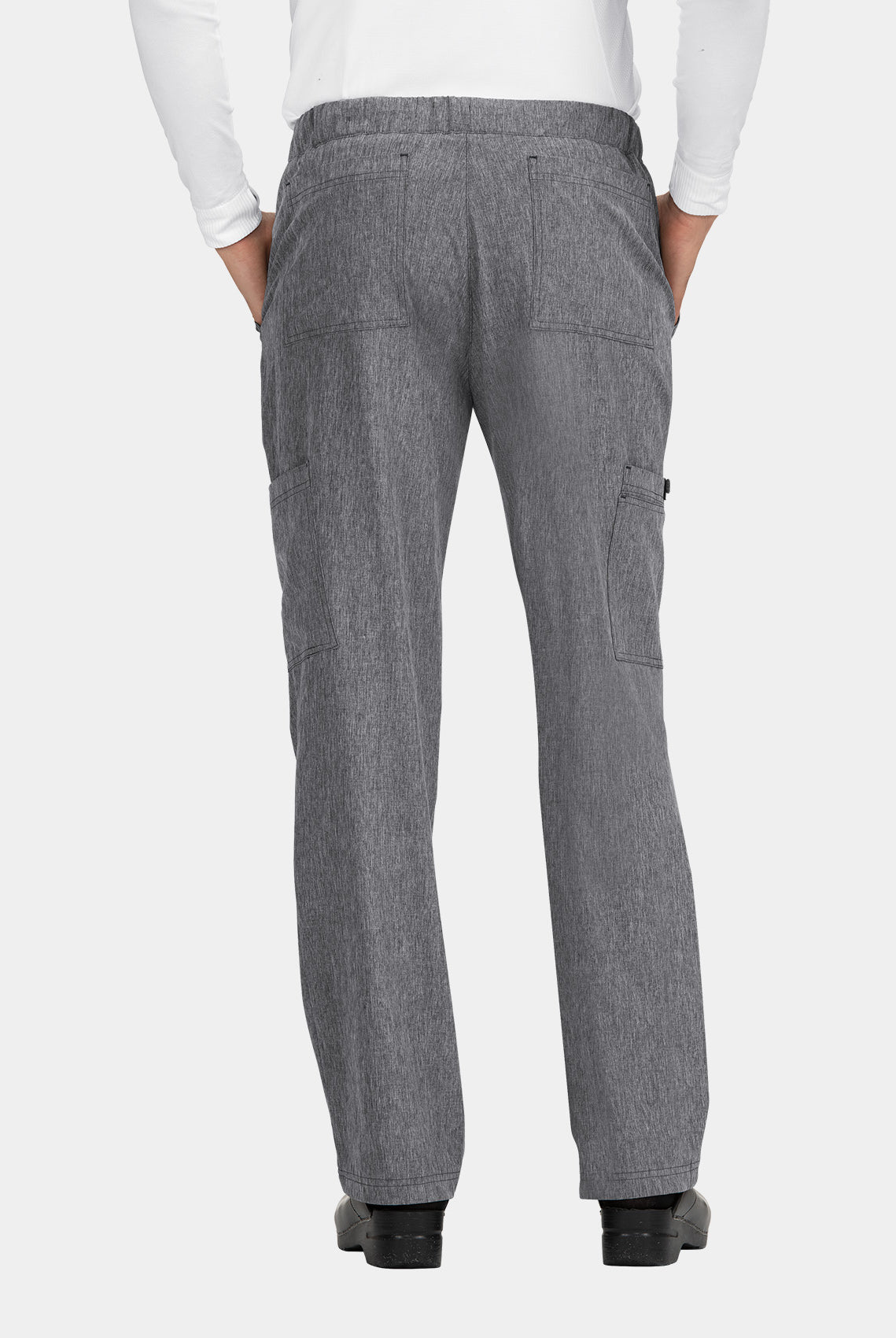 Koi Basics Luke Scrub Trousers - Heather Grey - Back