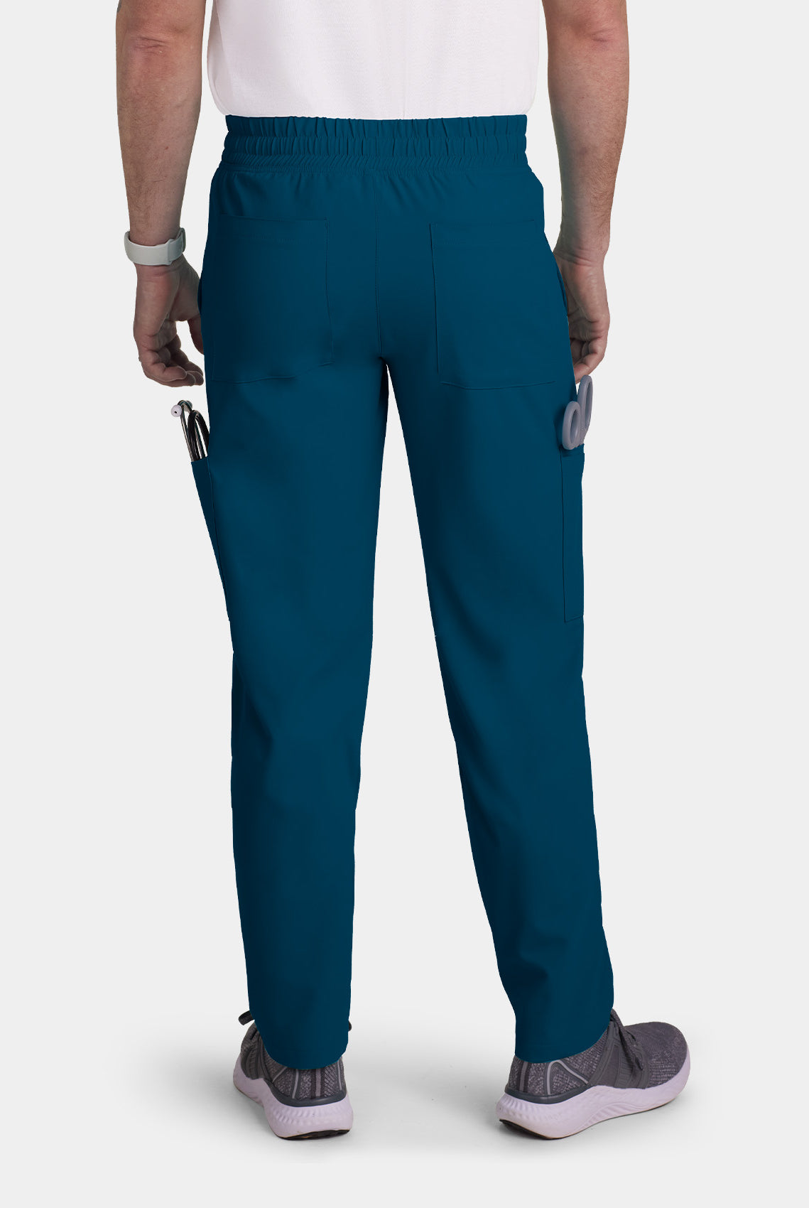 Koi Cureology Neuro Cargo Scrub Trousers - Caribbean  - back
