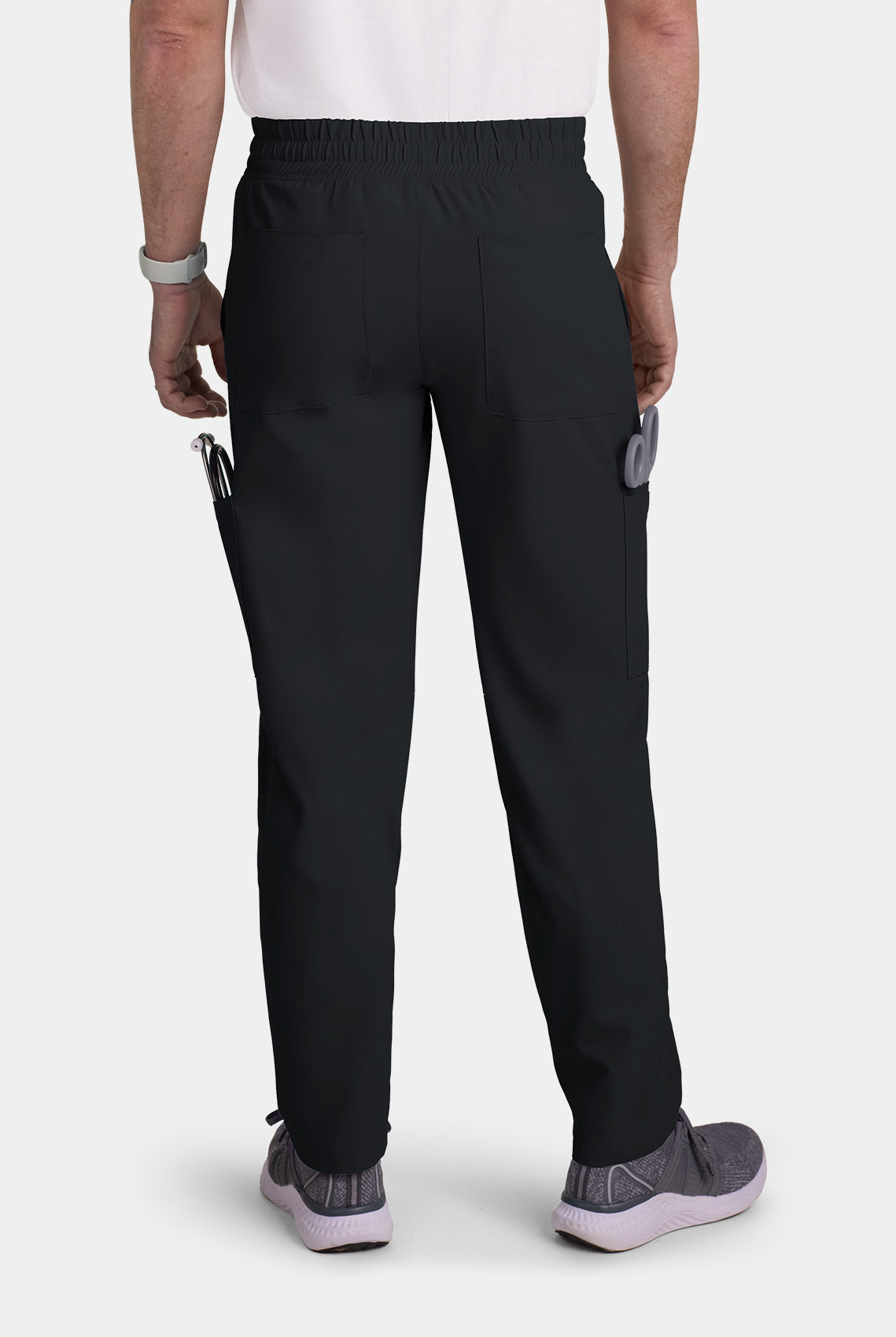 Koi Cureology Neuro Cargo Scrub Trousers - Black - back