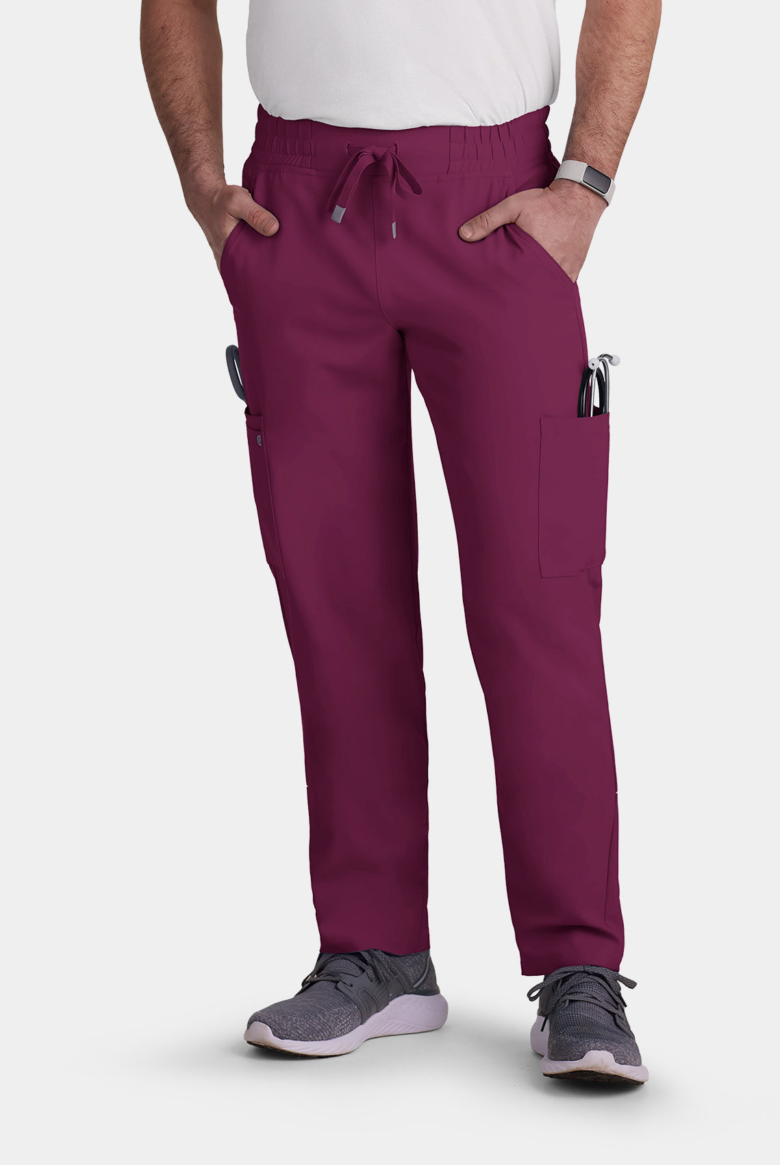 Koi Cureology Neuro Cargo Scrub Trousers - Wine