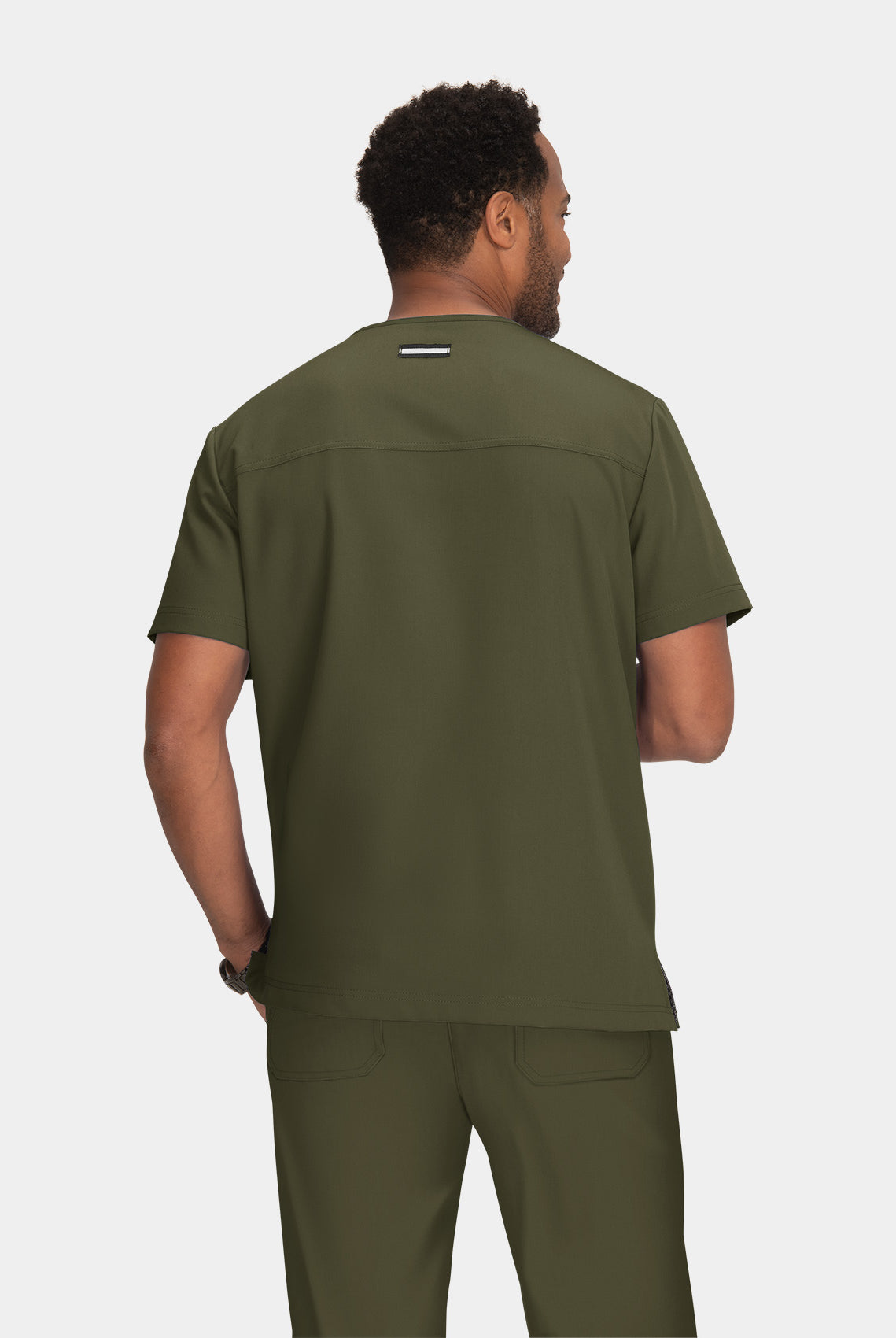 Koi Next Gen Free To Be Scrub Top-Olive- Back