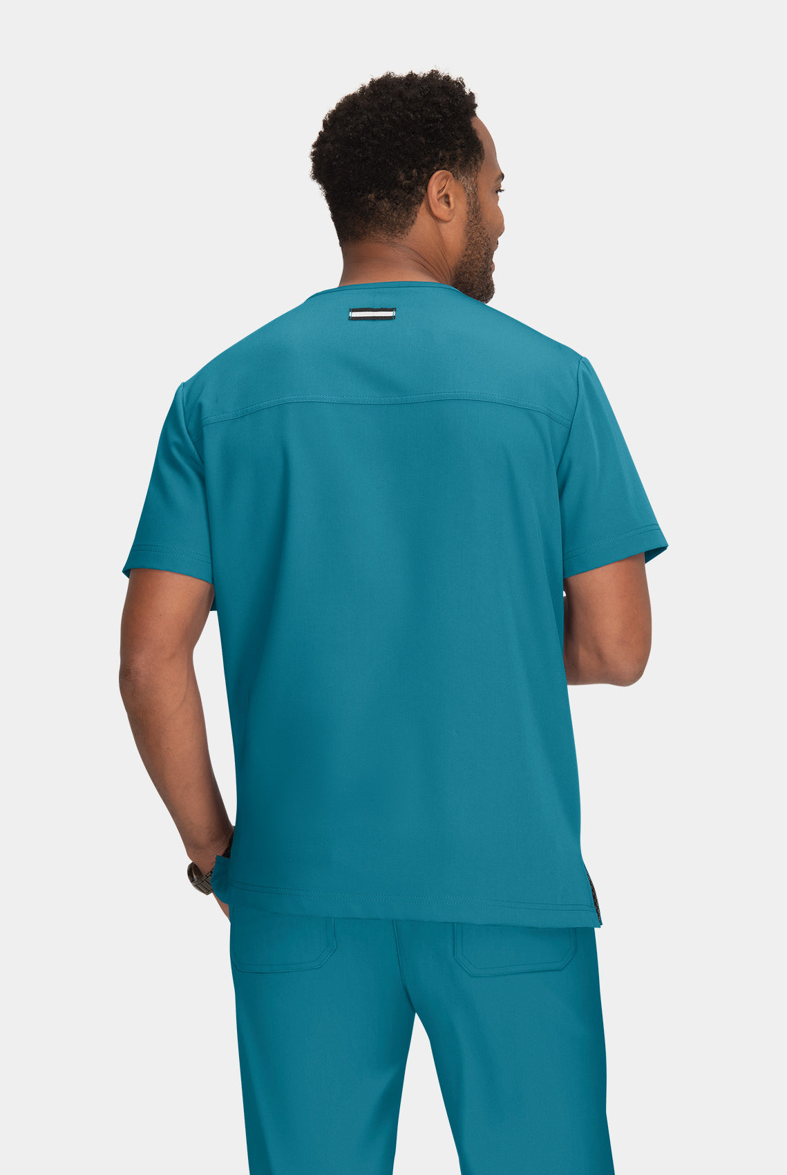 Koi Next Gen Free To Be Scrub Top- Teal - Back
