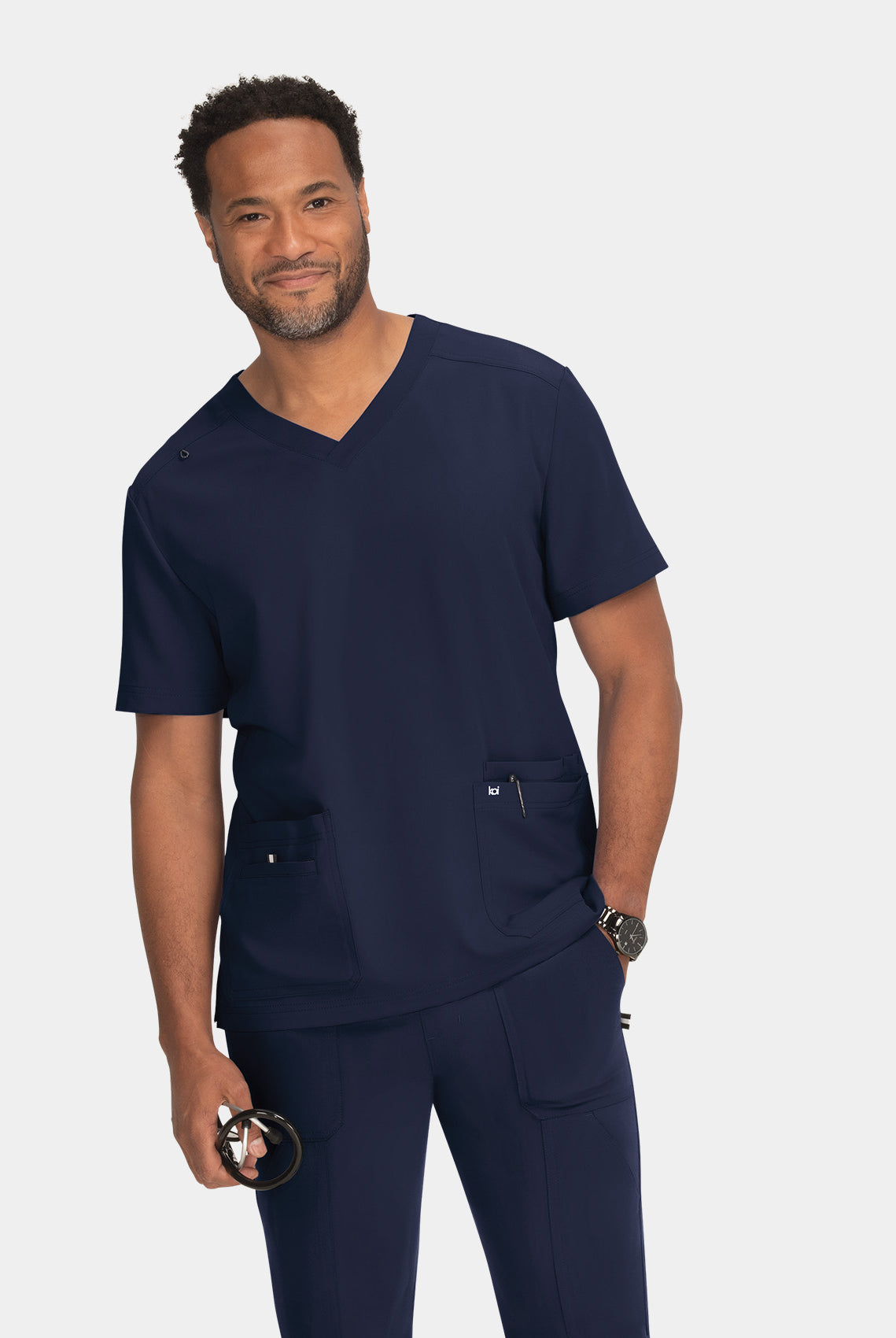 Koi Next Gen Free To Be Scrub Top- Navy