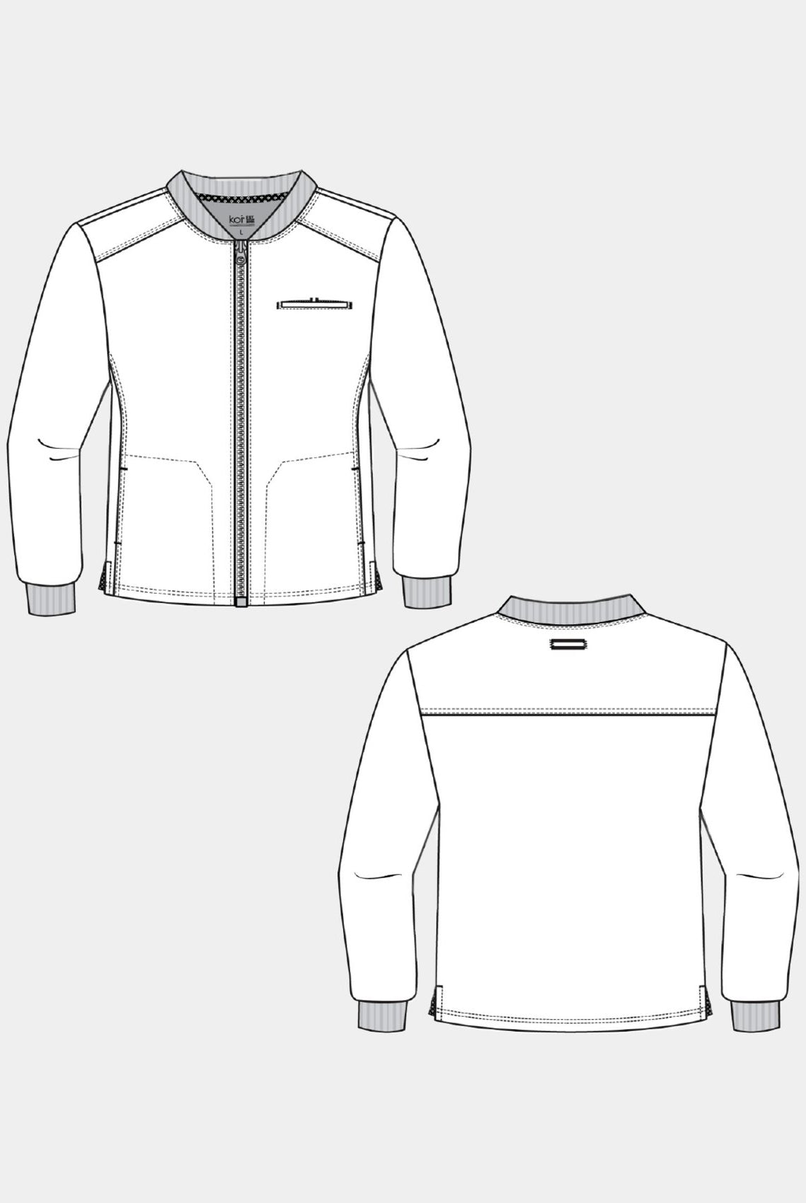 mens koi next gen ready set go scrub jacket sketch