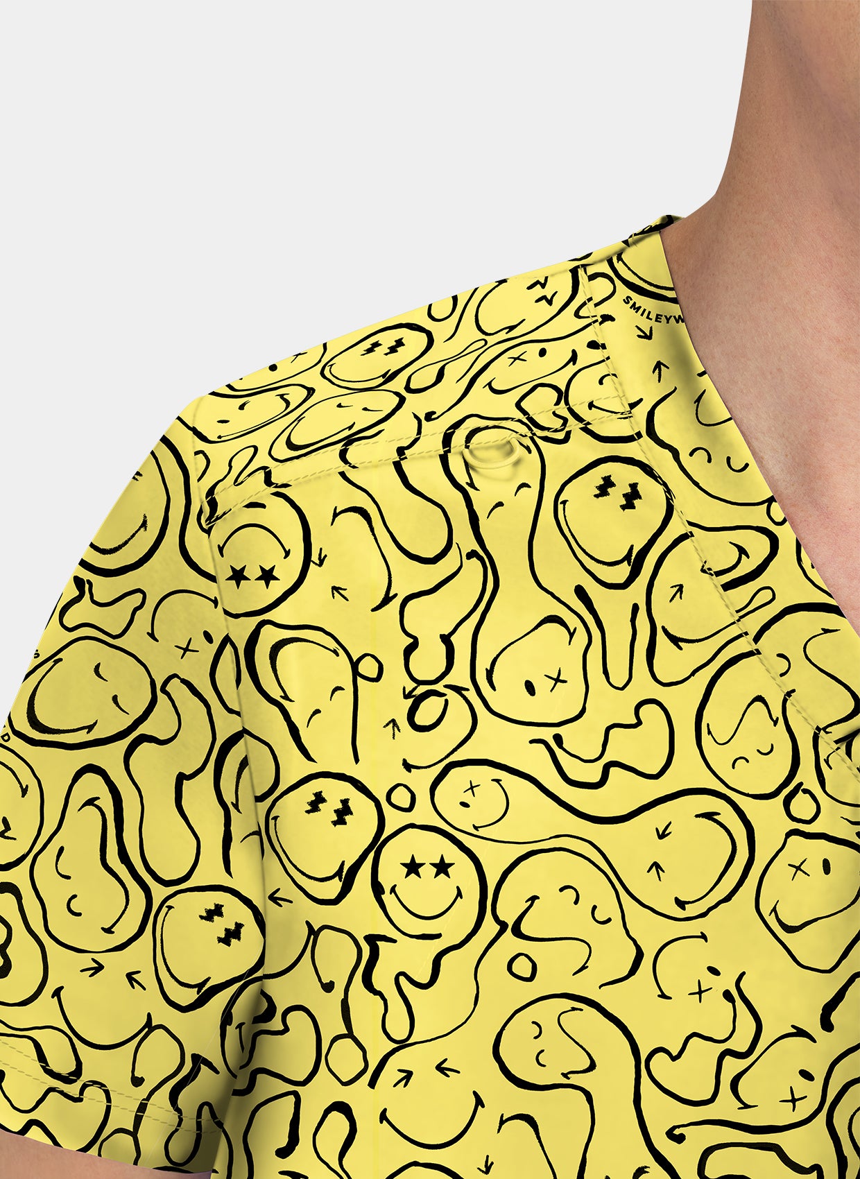 Koi Smiley World Confident Scrub Top - Trippy Smiles