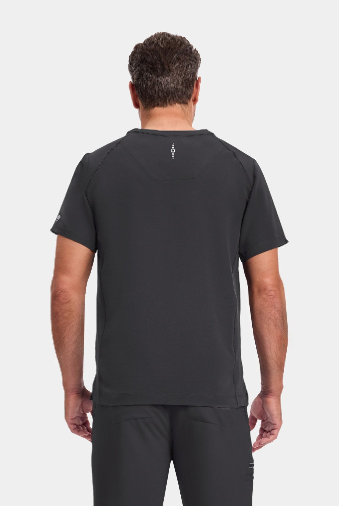 mens scrub top healing hands steven black