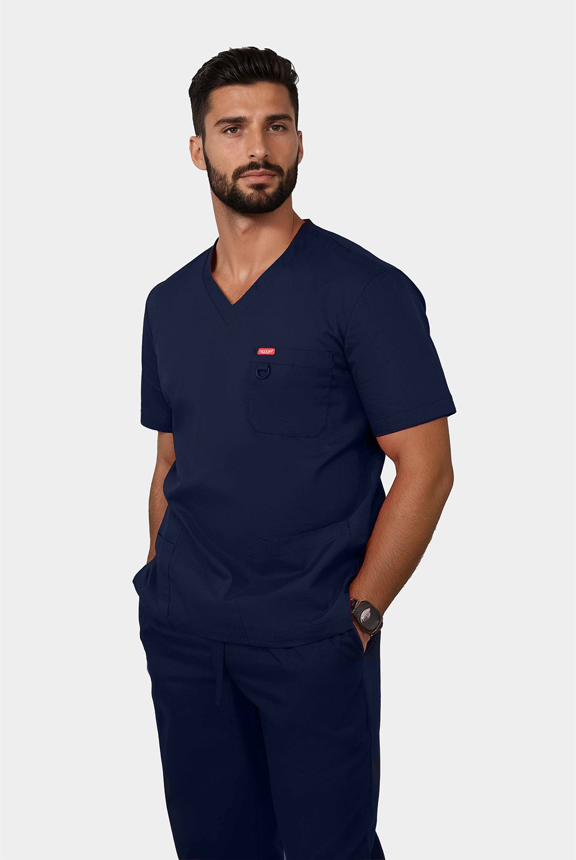 Orange Standard Balboa Scrub top Navy
