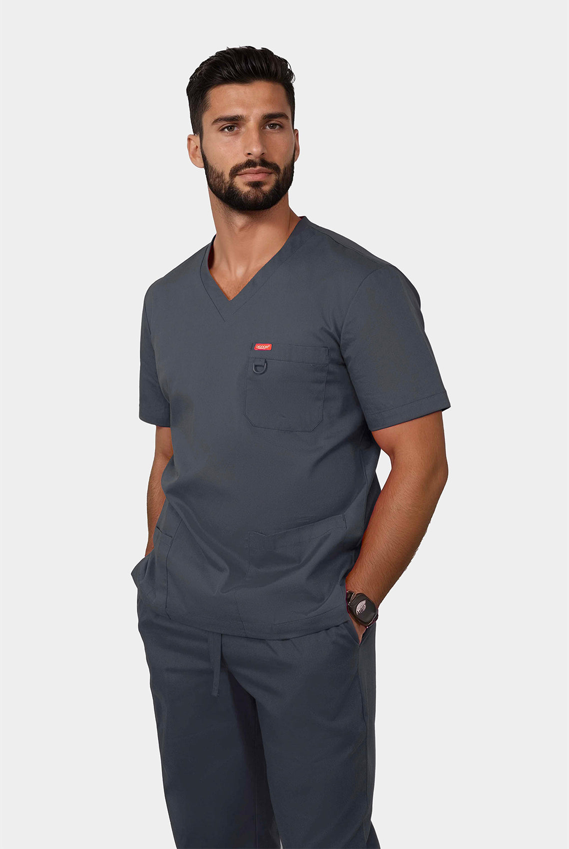 Orange Standard Balboa Scrub top Charcoal