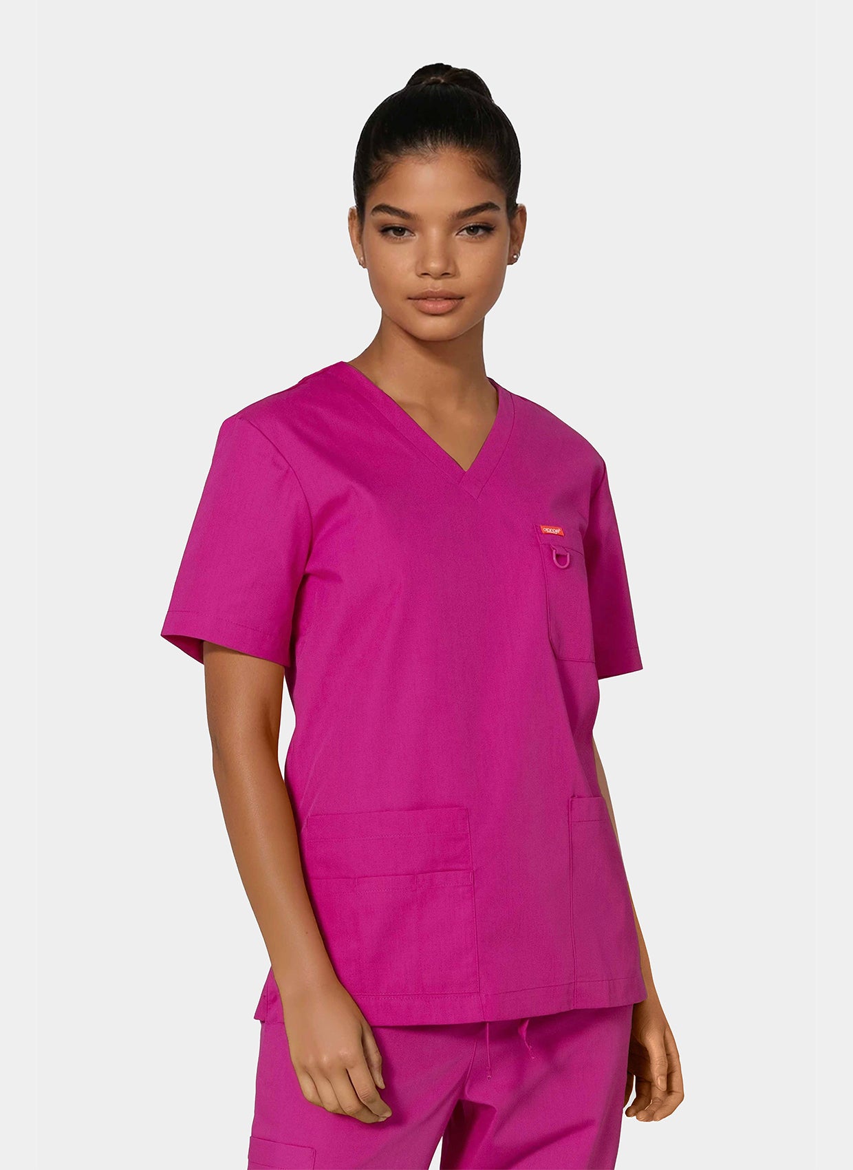 Orange Standard Balboa Scrub top Fierce Fuchsia