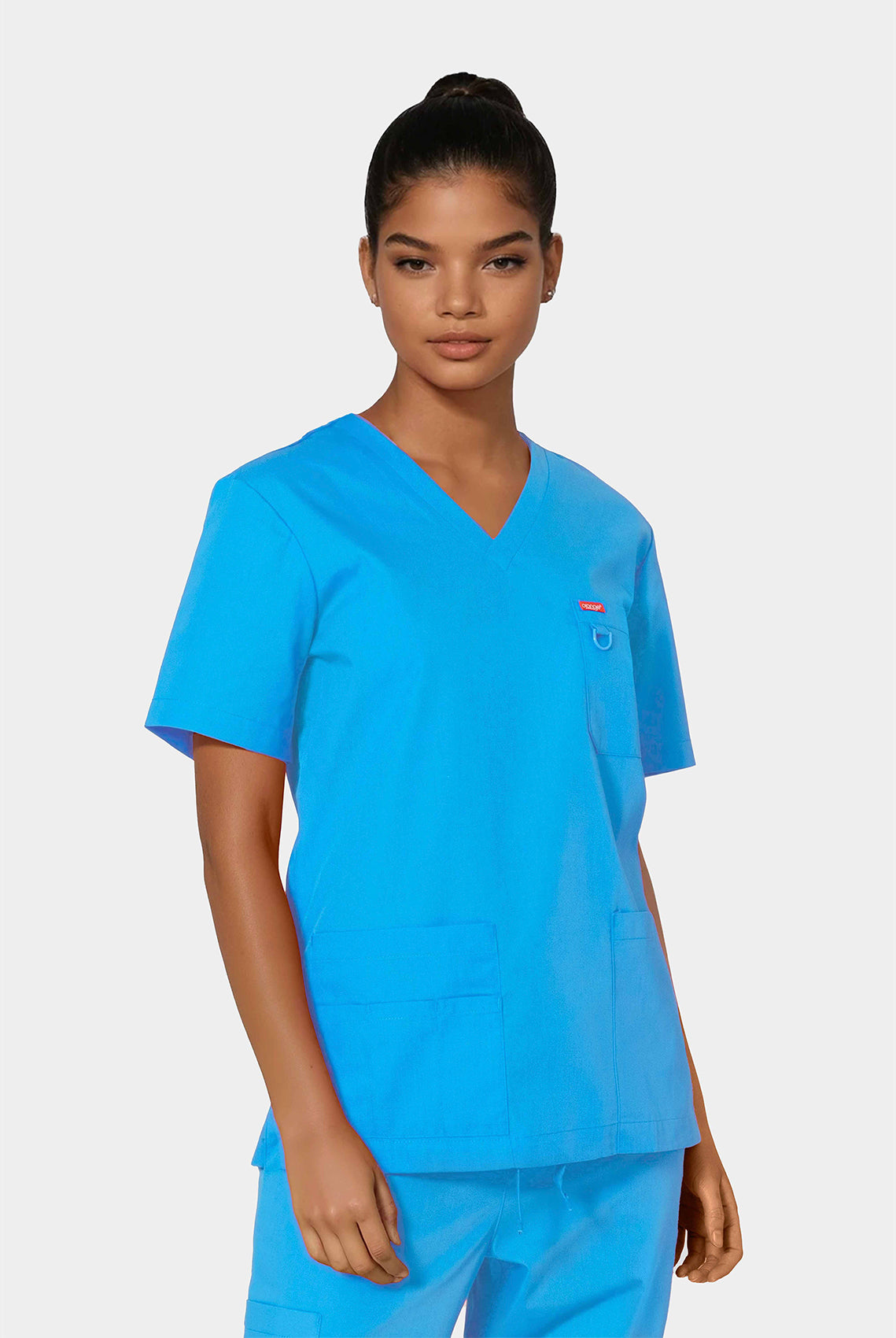 Orange Standard Balboa Scrub top Electric Blue
