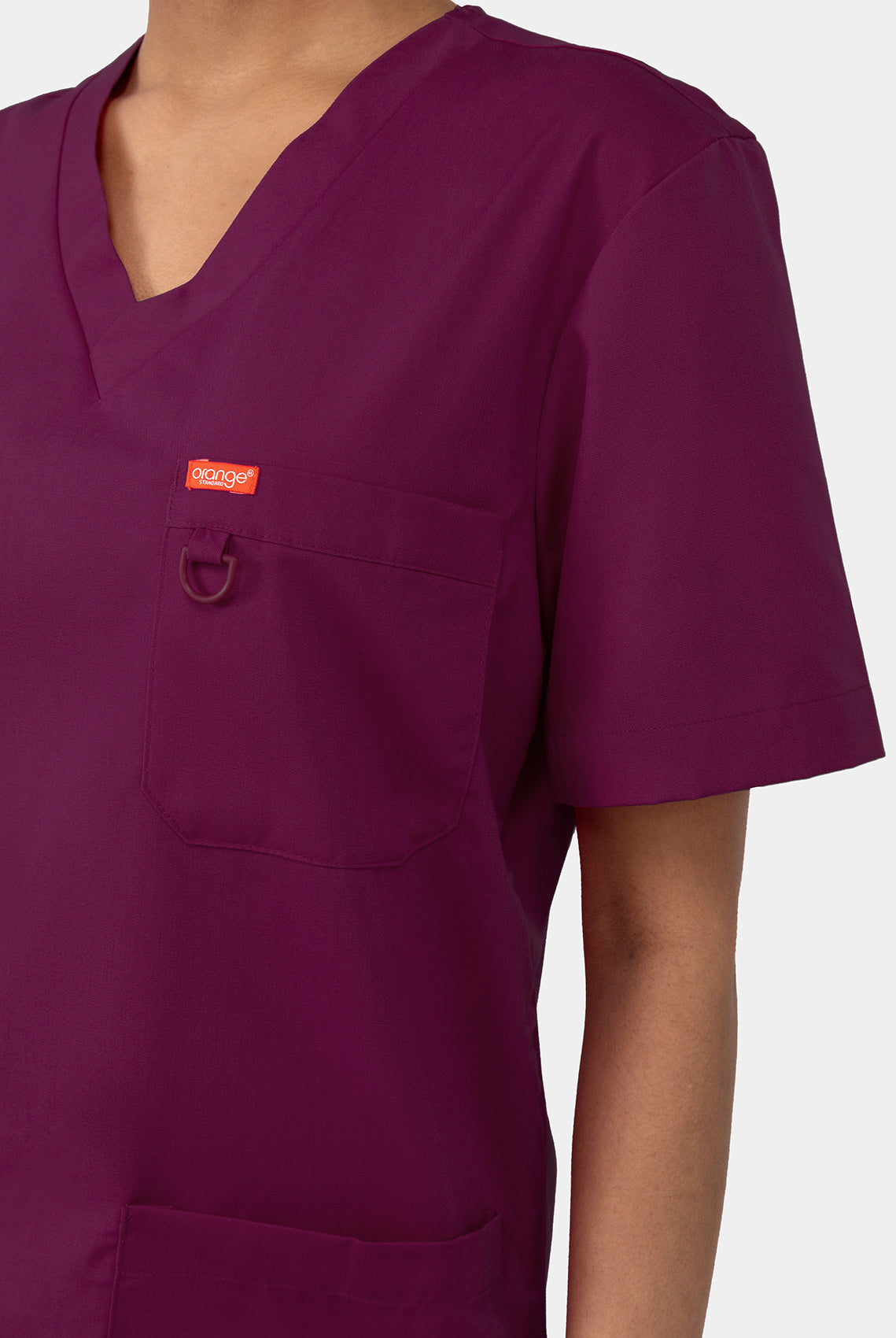 Orange Standard Balboa Scrub top Wine