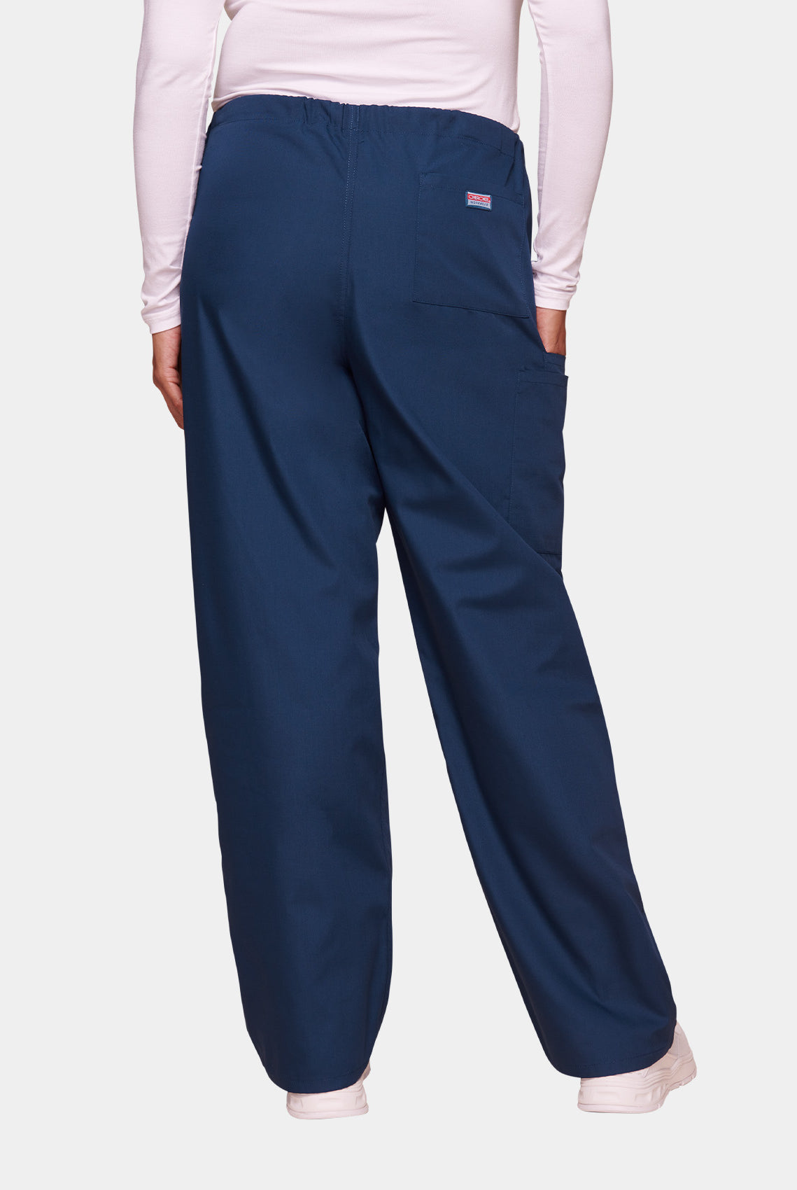 Cherokee Unisex Drawstring Scrub Trousers-Navy-Back