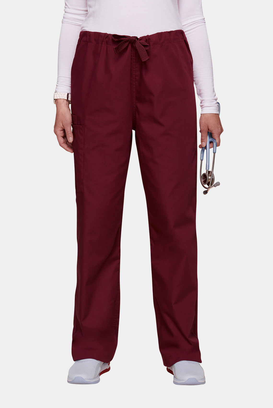 Cherokee Unisex Drawstring Scrub Trousers-Wine