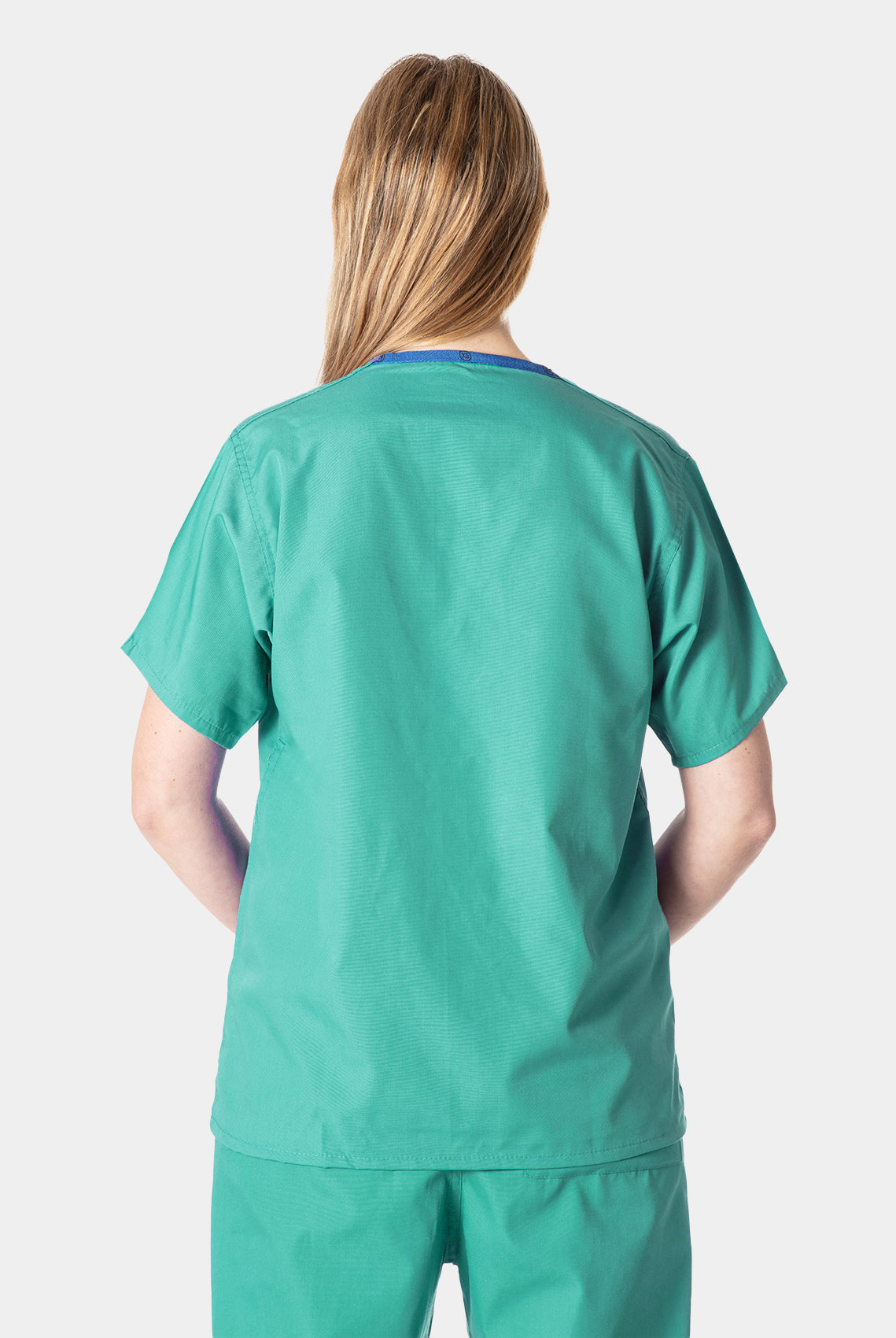 Budget Scrub Top - Mid Green - Back