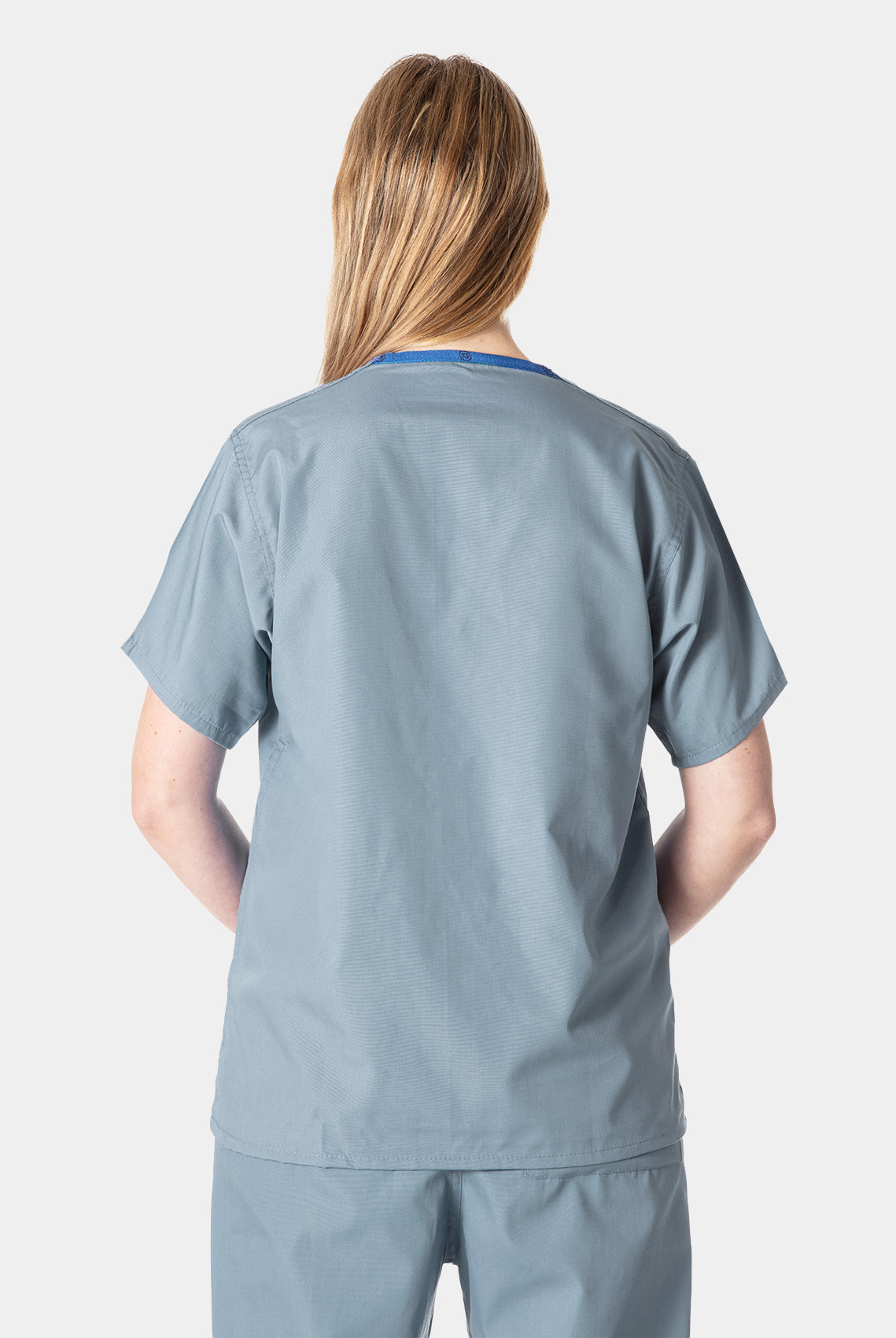 Budget Scrub Top - Misty - Back