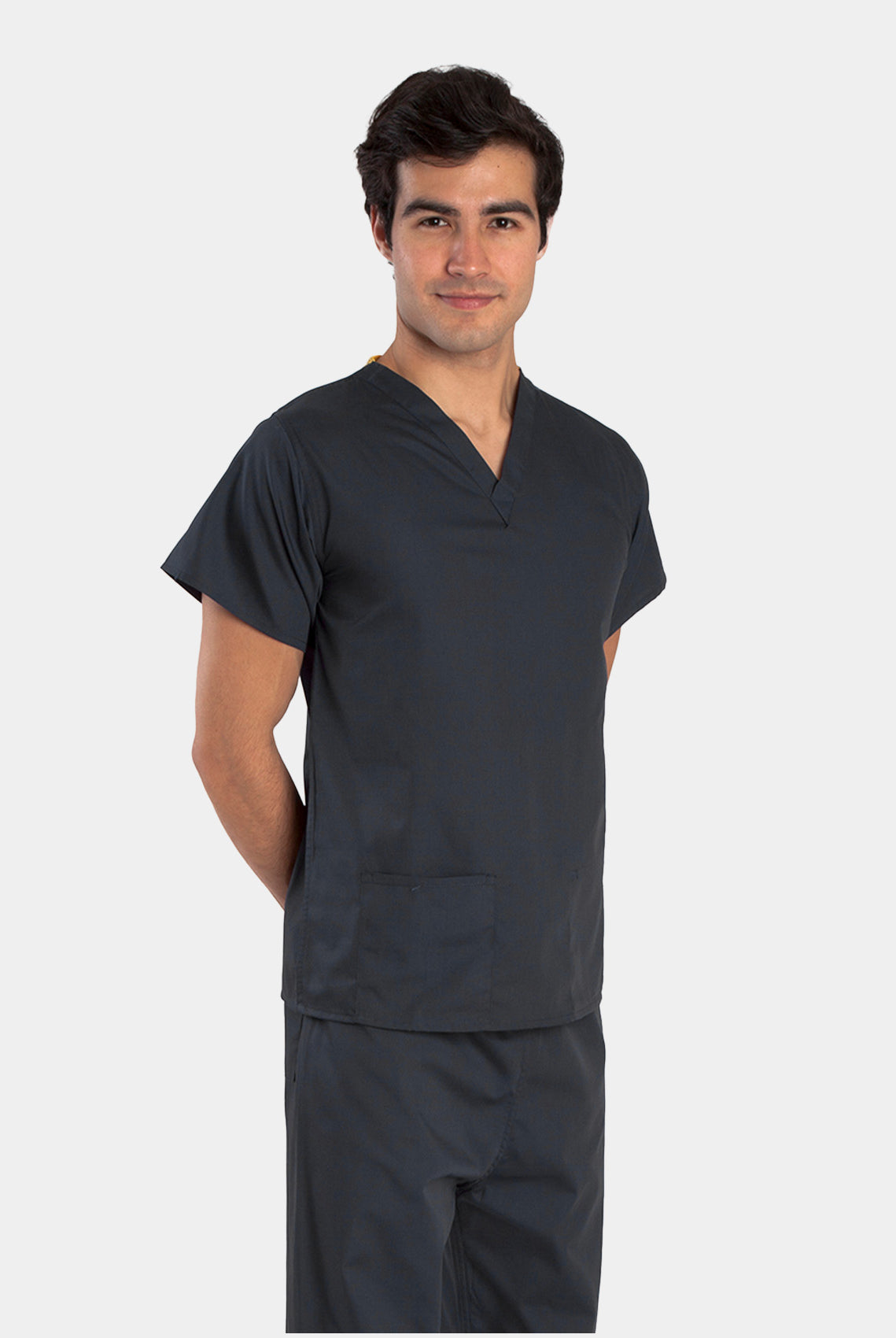 Budget Scrub Top - Pewter