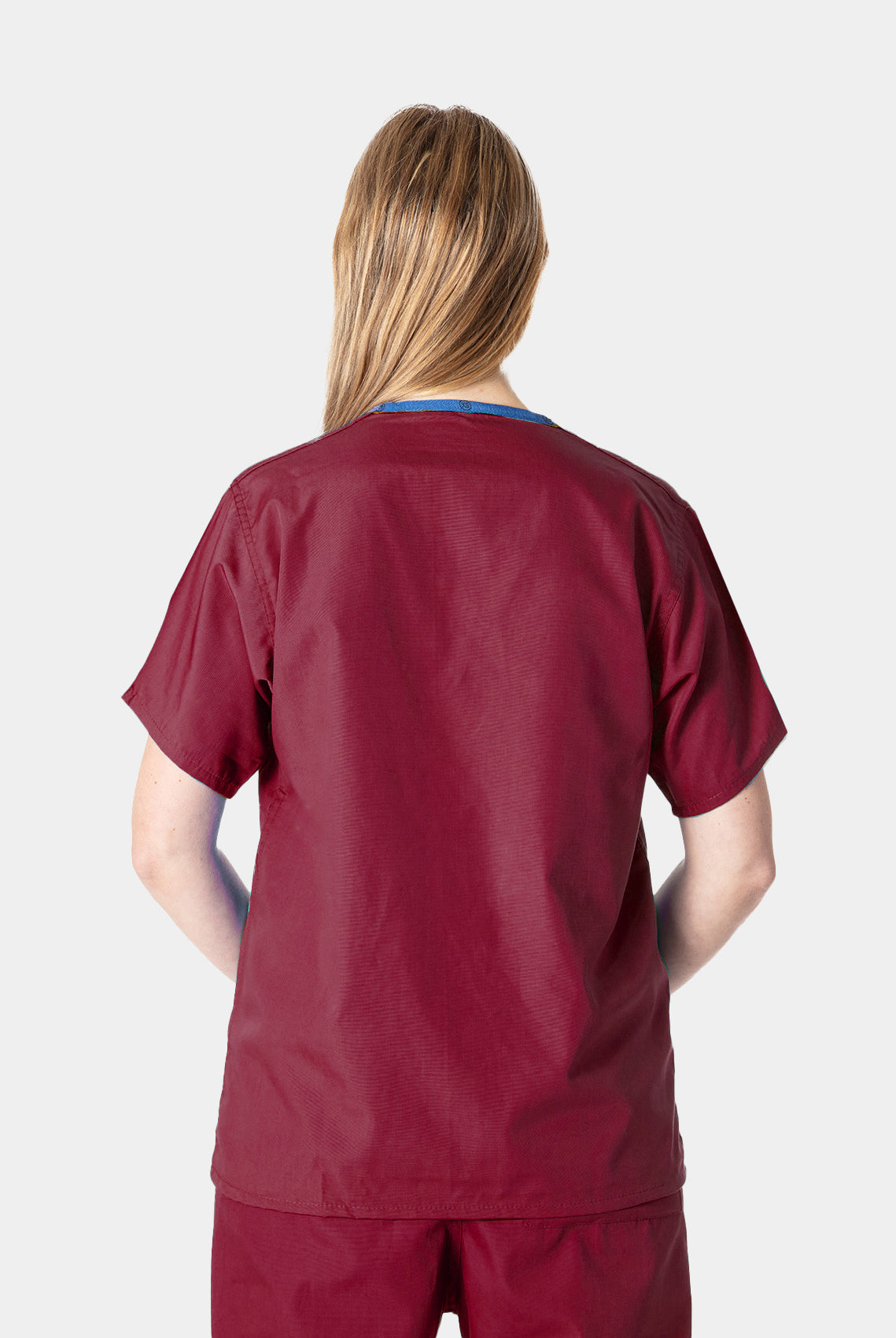 Budget Scrub Top - Raspberry - Back