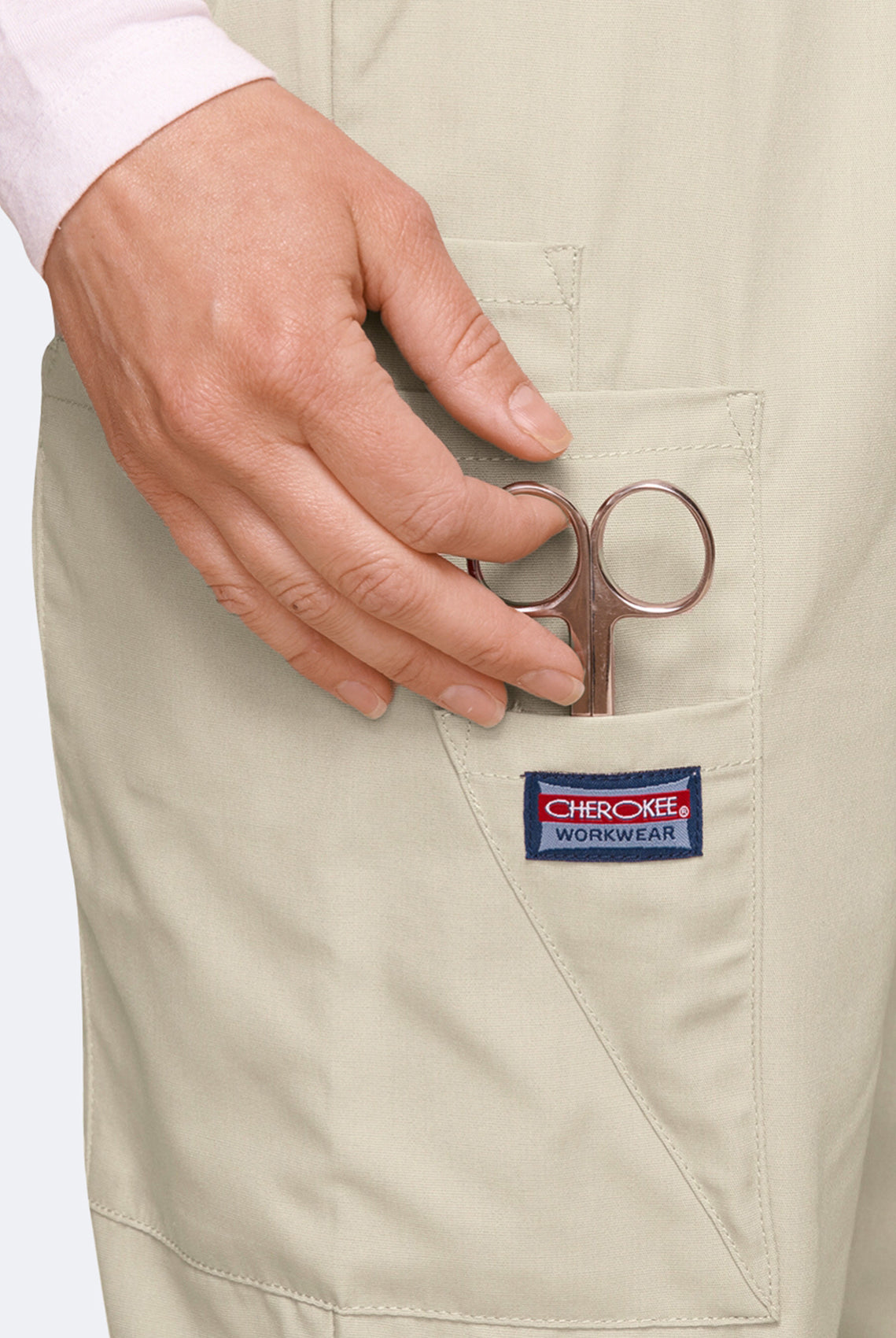 Cherokee Unisex Elasticated Scrub Trousers - Khaki