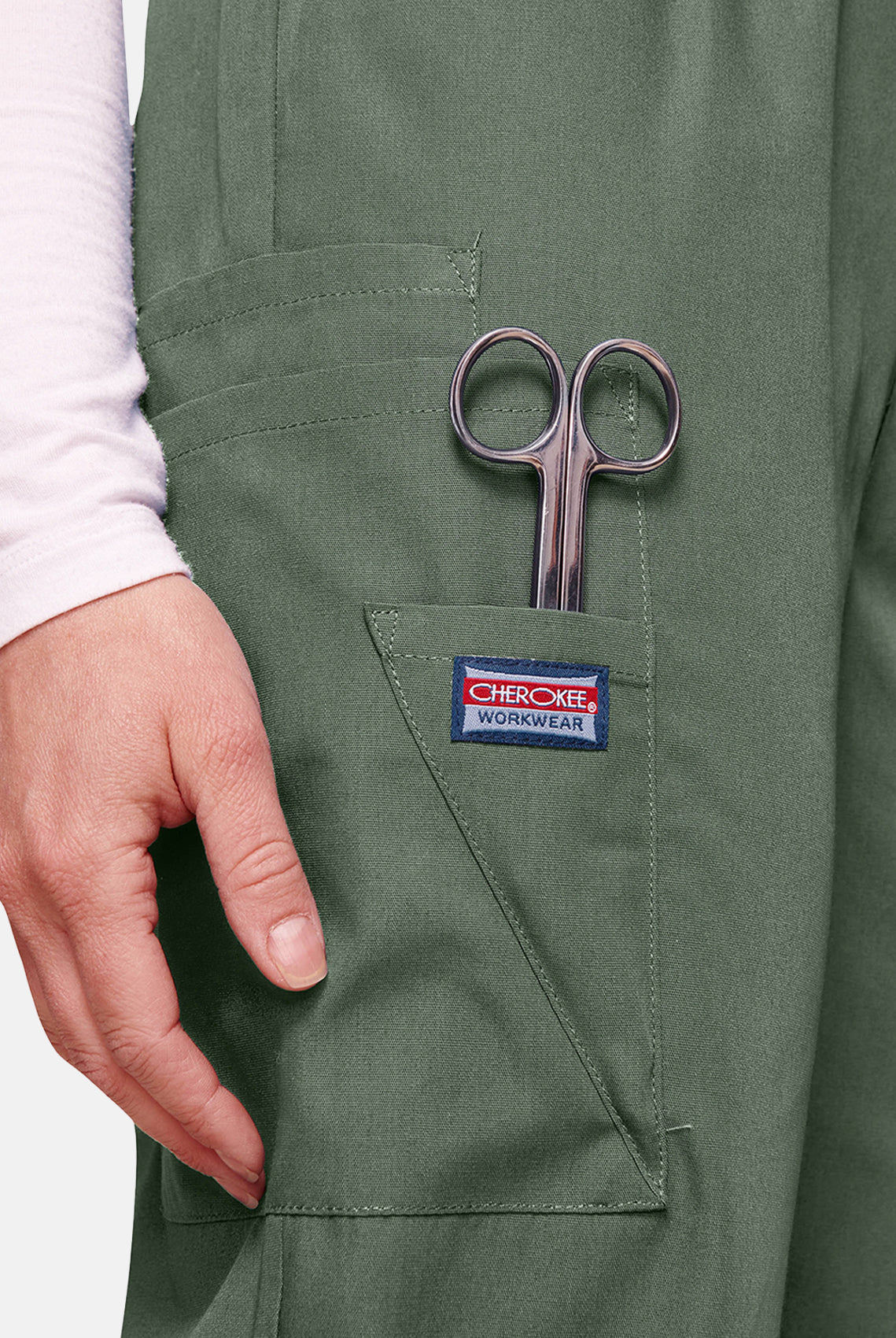 Cherokee Unisex Elasticated Scrub Trousers - Olive