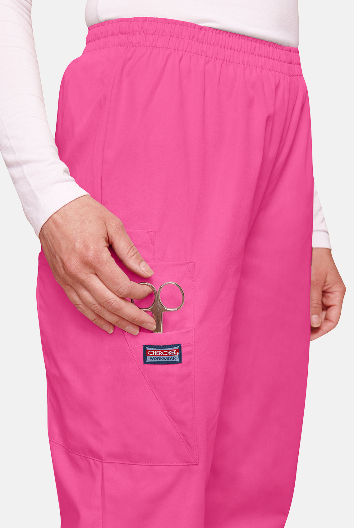 Cherokee Unisex Elasticated Scrub Trousers - Shocking Pink