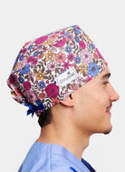 ChrysVal Long Hair Scrub Hat - Wildflower Whirl
