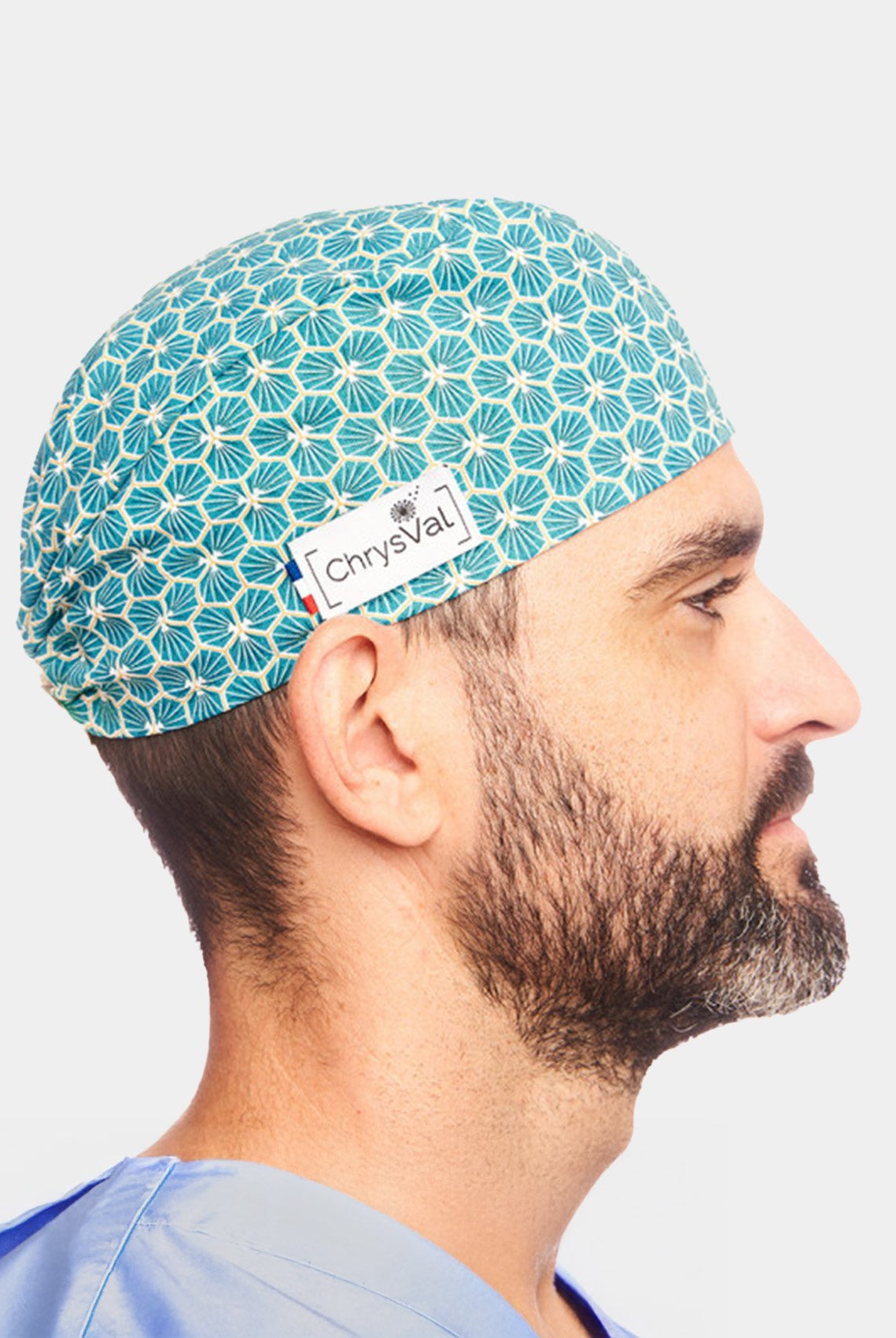 unisex chrysval scrub cap turquoise clover