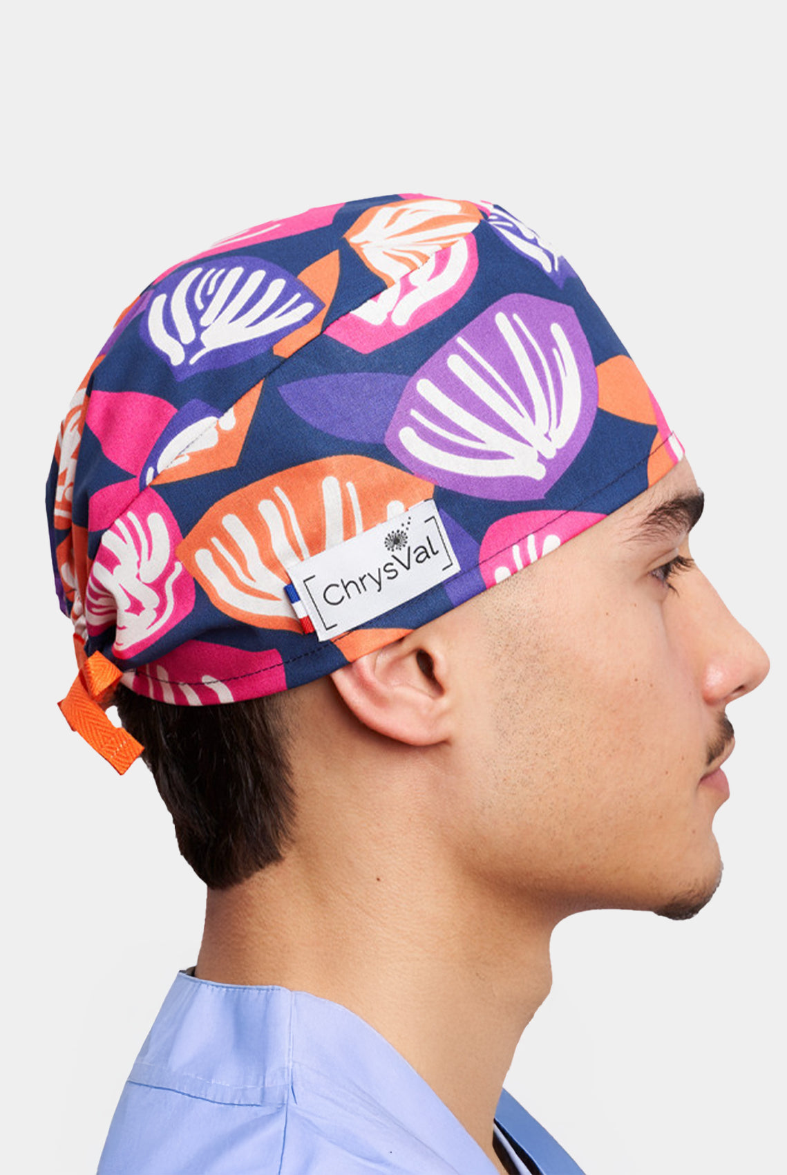 ChrysVal Short Hair Scrub Hat - Anemone Pop