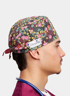 ChrysVal Short Hair Scrub Hat - Floral Shift