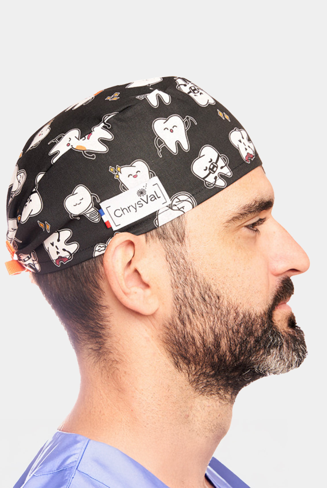 ChrysVal Short Hair Scrub Hat - Tooth or Dare