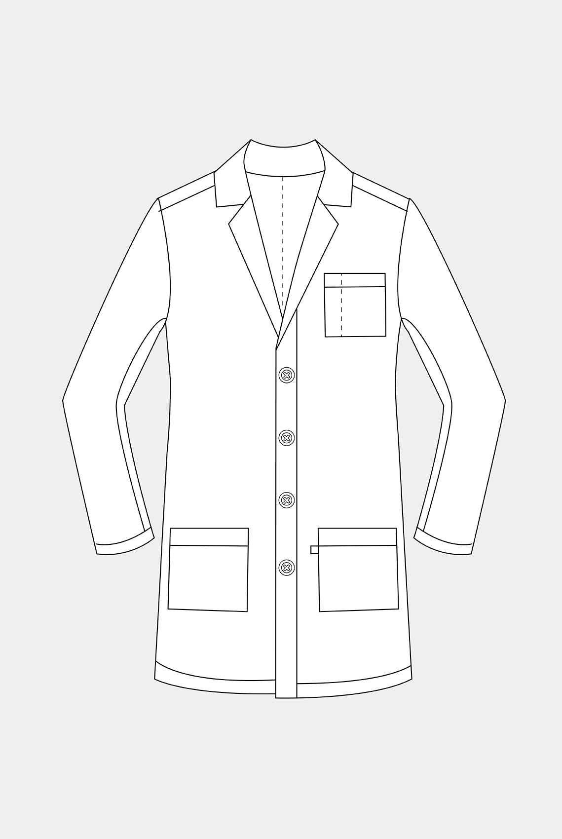 HappyFIT Unisex White Lab Coat