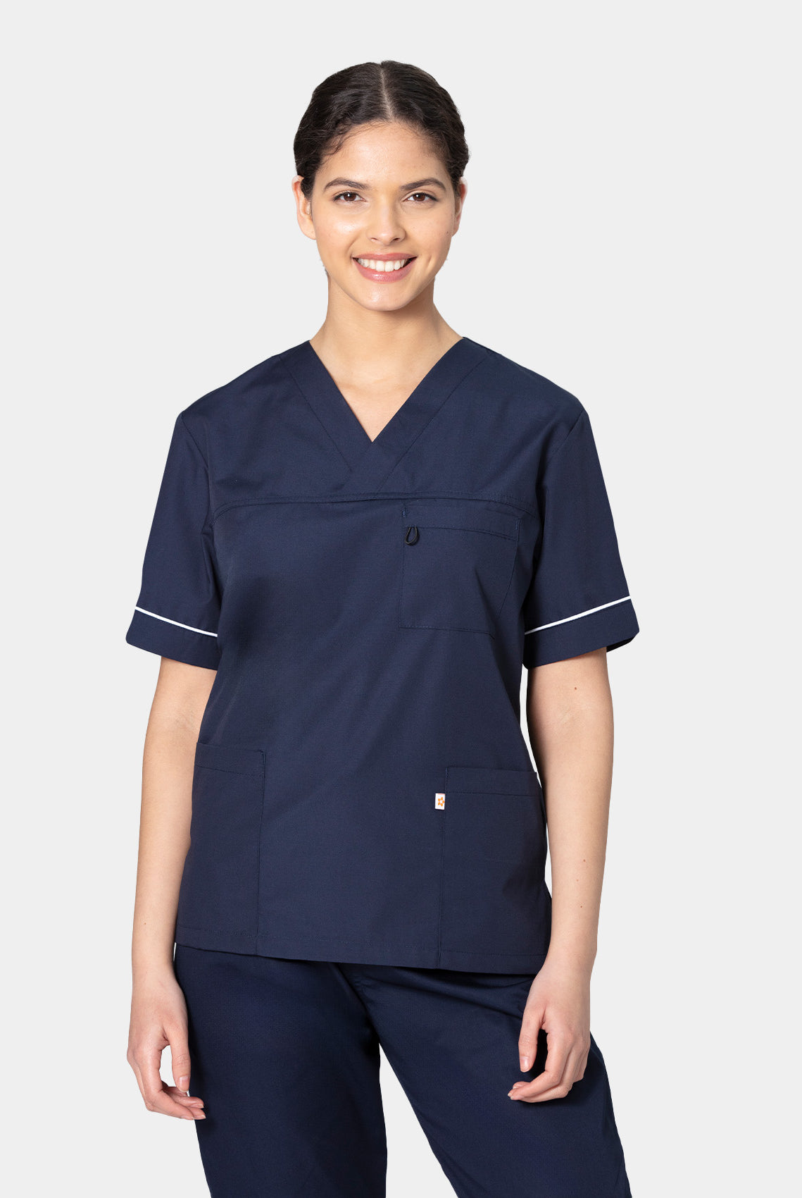 HappyFIT Unisex Alex Scrub Top - Navy