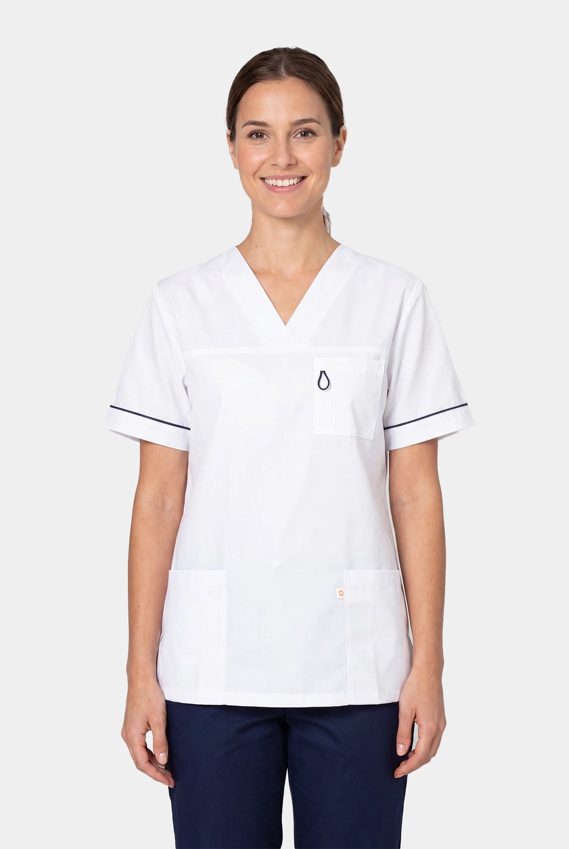 unisex-happyfit-scrub-top-alex-white-with-navy-trim3