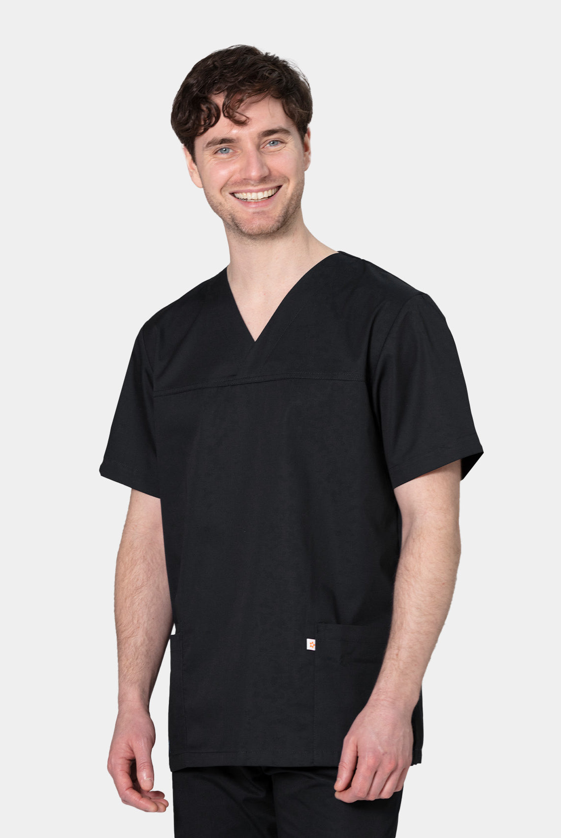HappyFIT Unisex Scrub Top - Black