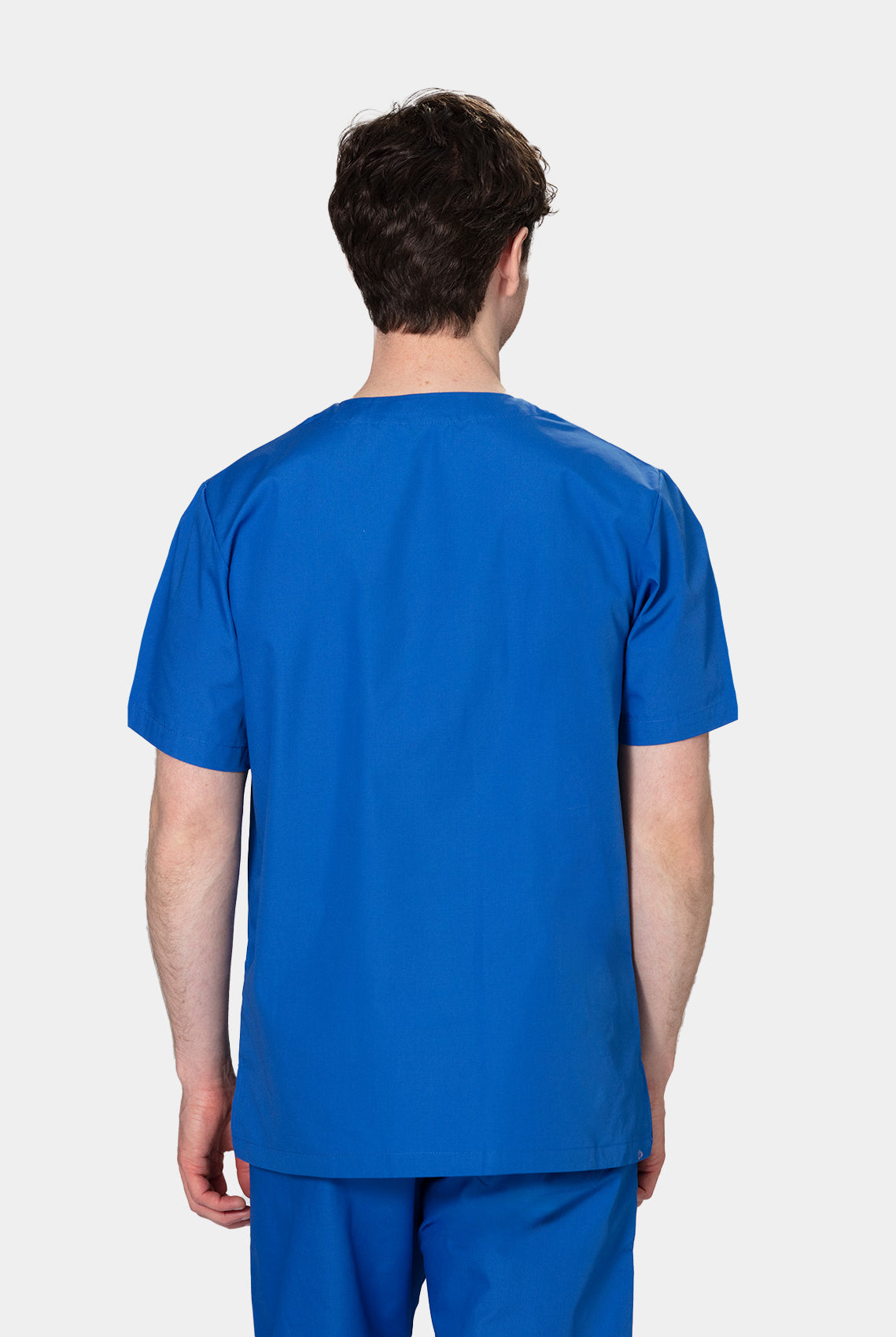 HappyFIT Unisex Scrub Top - Royal - Back