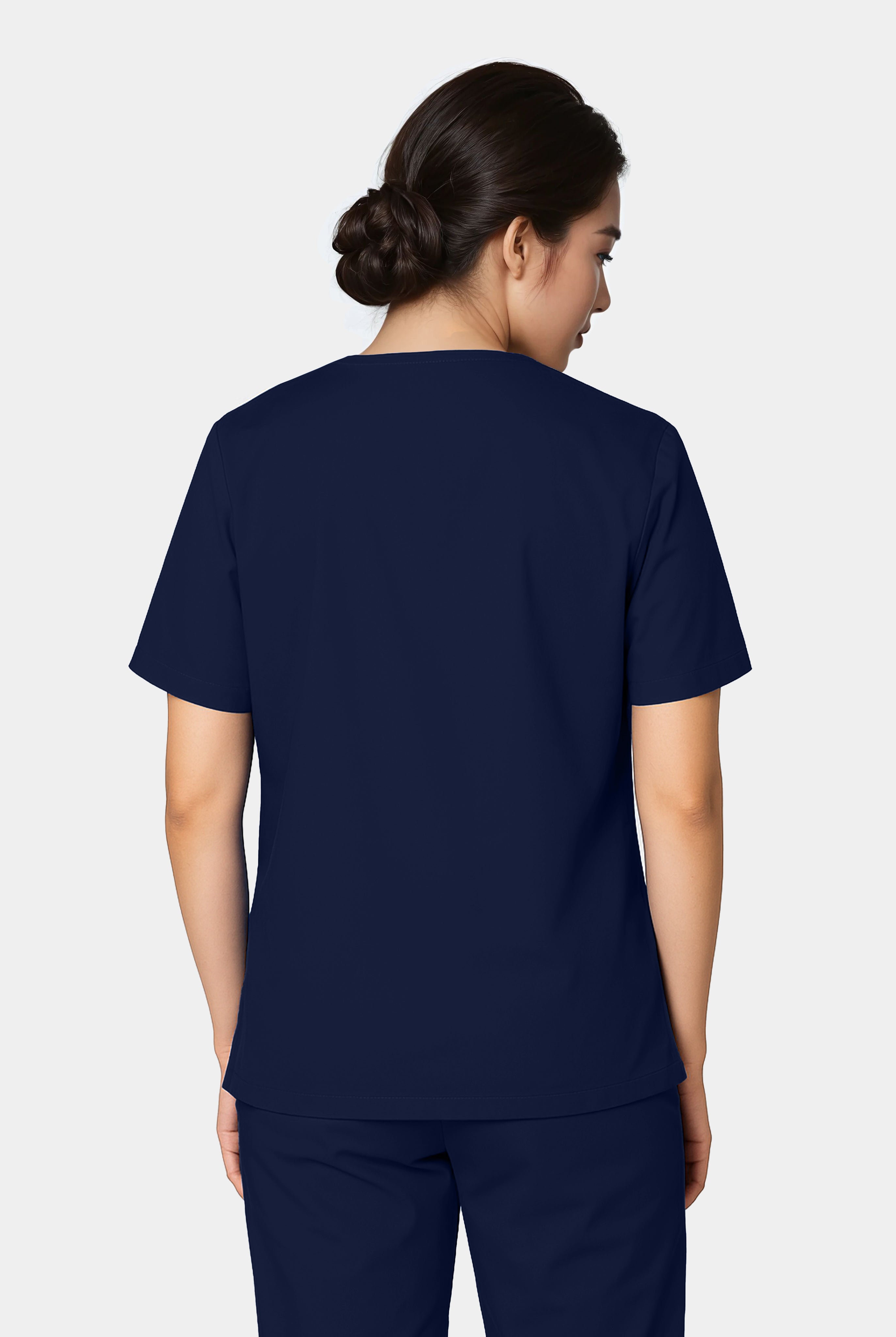 HappyFIT Unisex Scrub Top - Navy