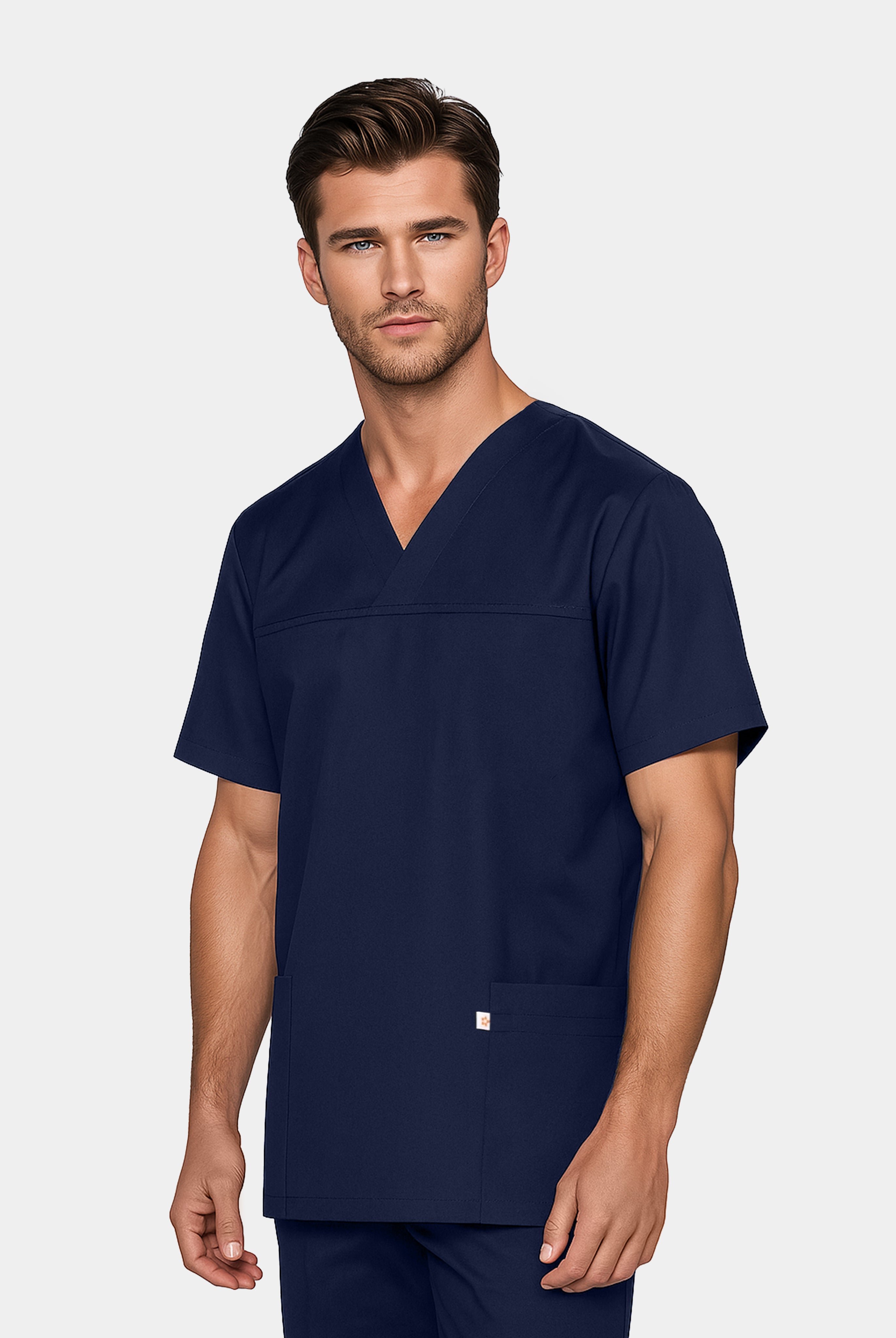 HappyFIT Unisex Scrub Top - Navy