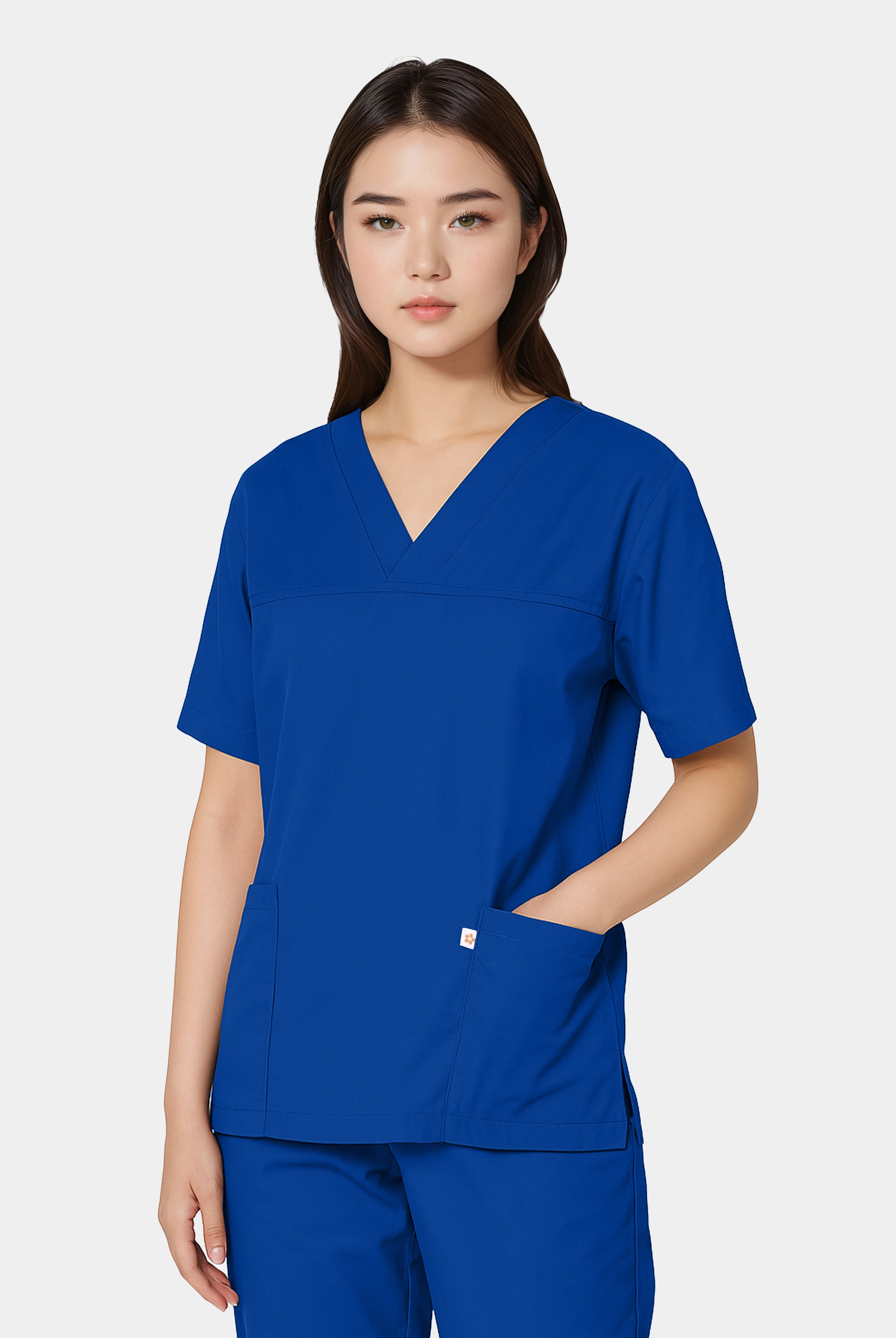HappyFIT Unisex Scrub Top Regal