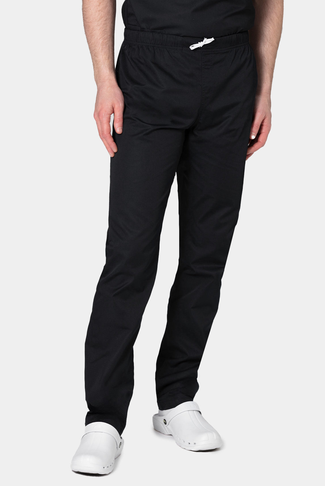 HappyFIT Unisex Scrub Trousers - Black - Front