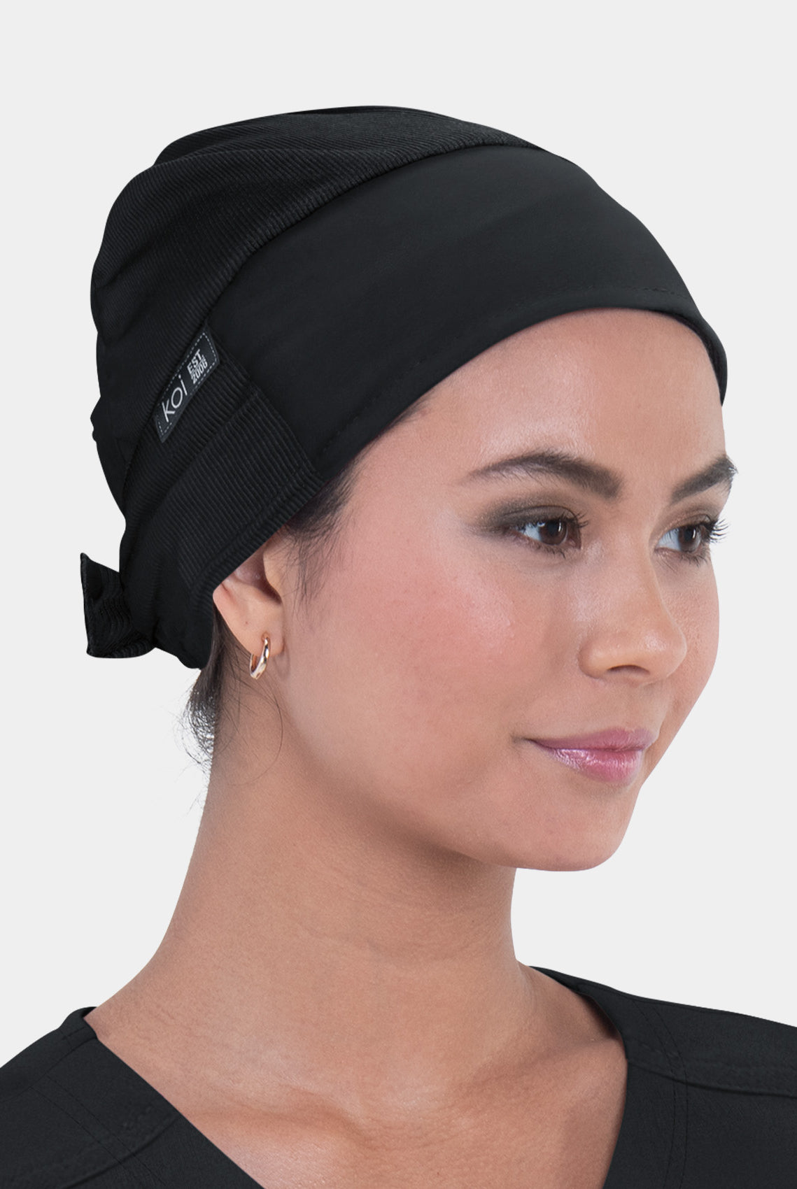 Koi Unisex Scrub Hat - Black