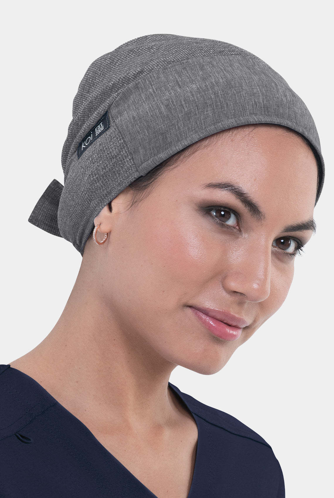 Koi Unisex Scrub Hat - Heather Grey - Women