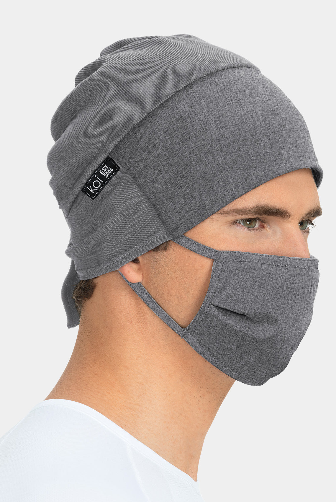 Koi Unisex Scrub Hat - Heather Grey - Men